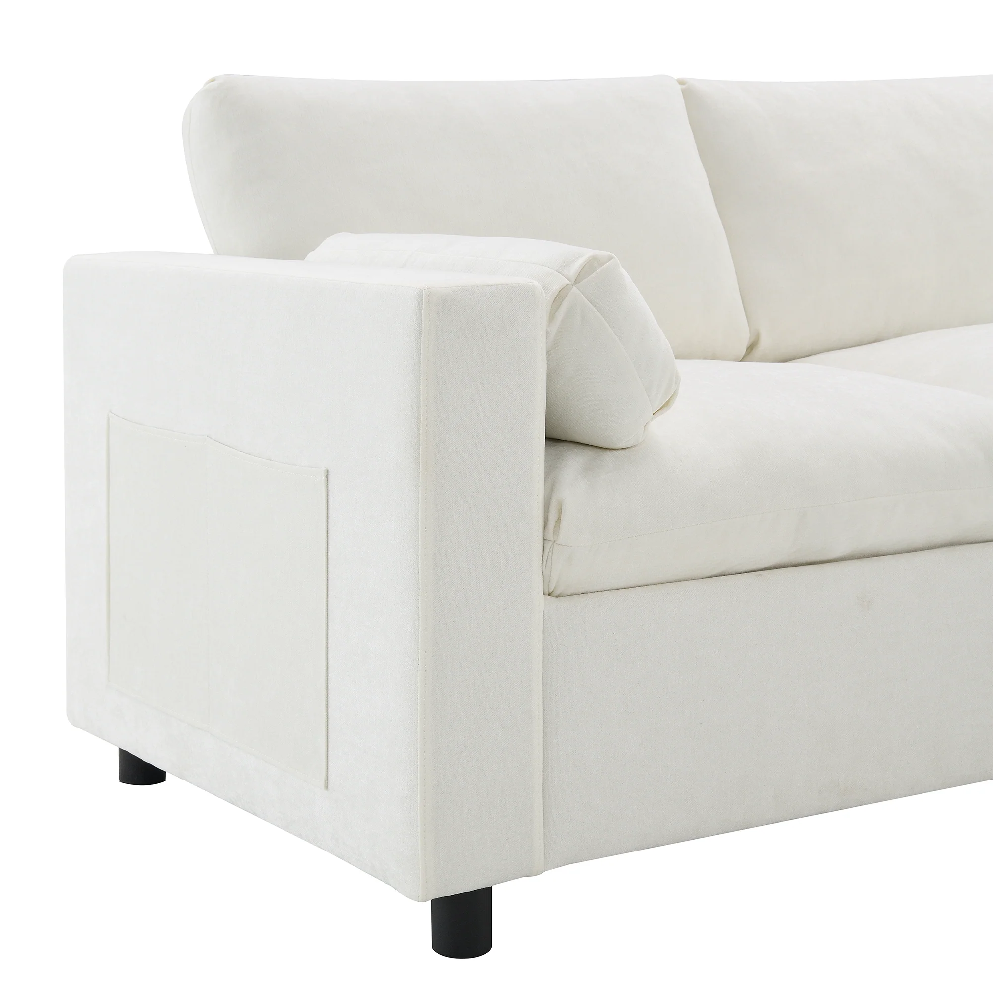 Cloud Modular Sectional Sofa with Storage Pockets and 2 Movable Ottomans - Image 16