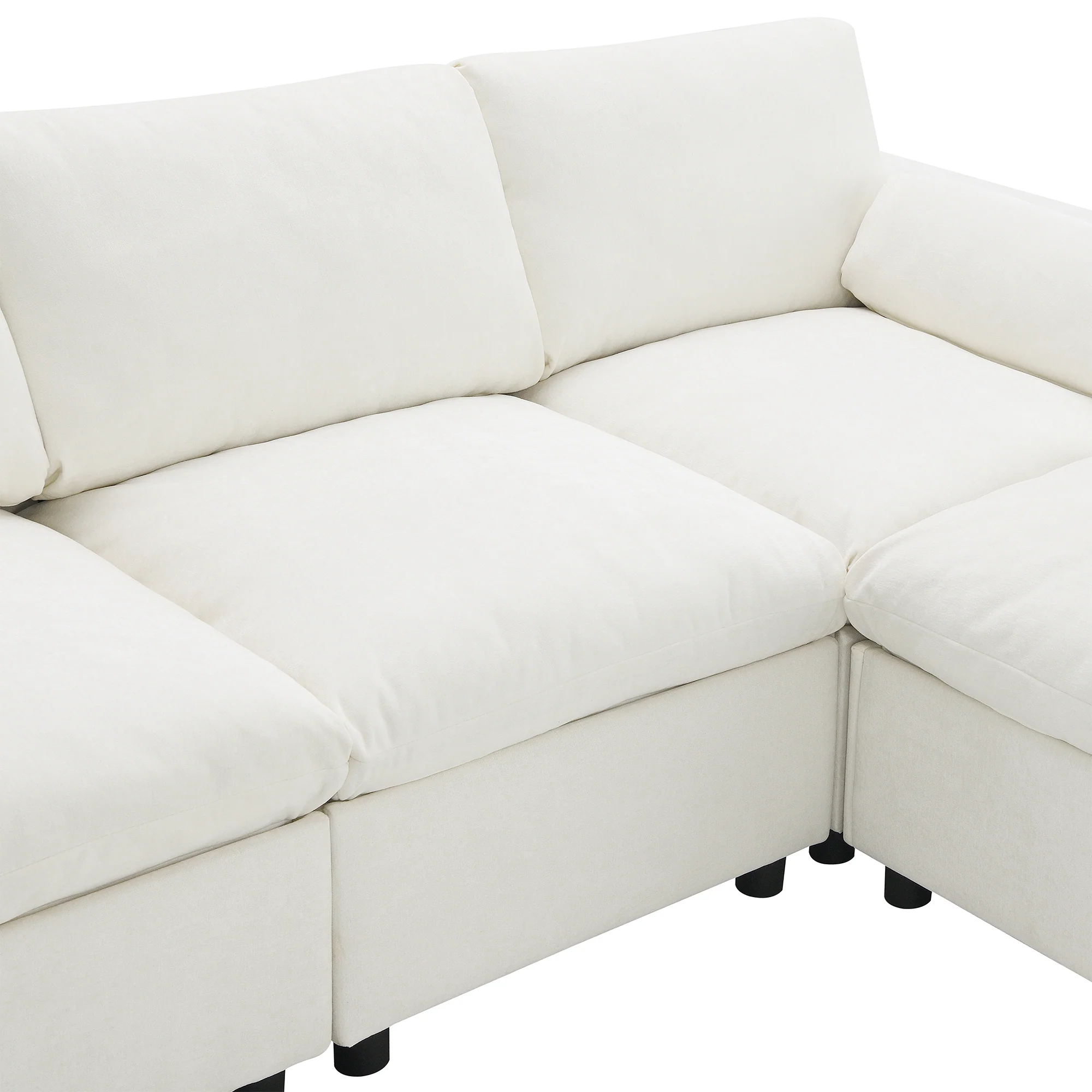 Cloud Modular Sectional Sofa with Storage Pockets and 2 Movable Ottomans - Image 18