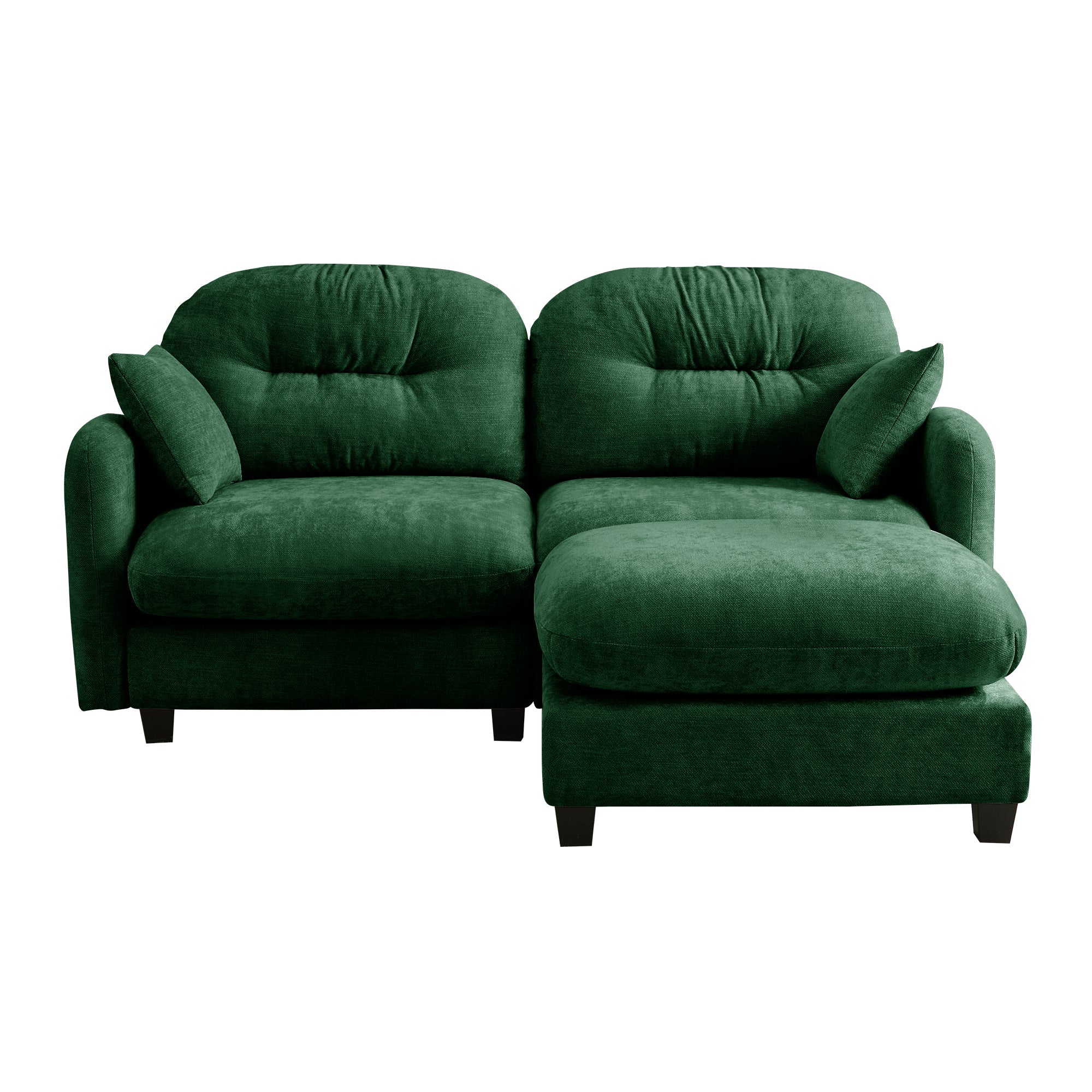Cloud Tufted  Chenille Sectional Loveseat Sofa Couch With Ottoman - Image 15