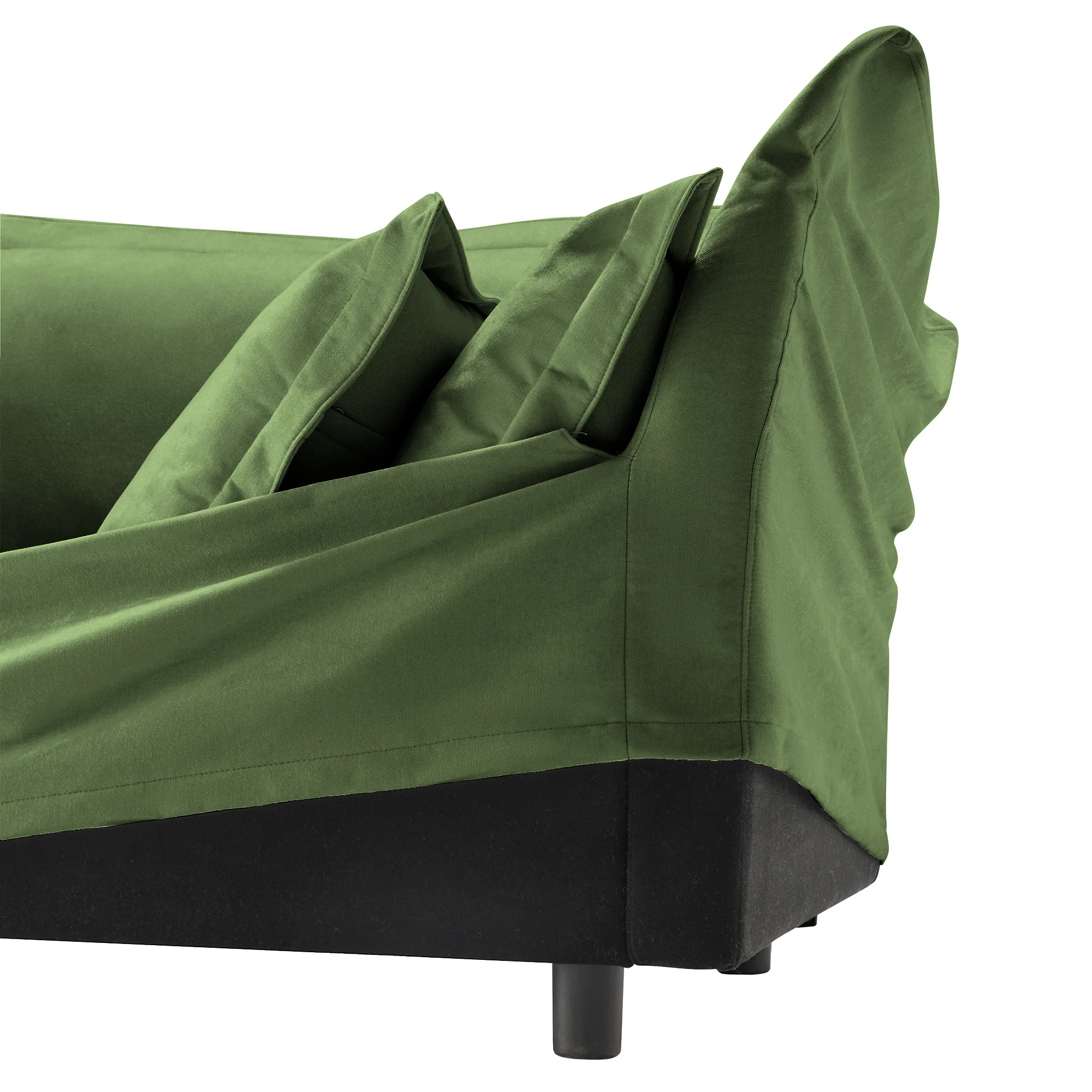 Comfy Chenille Deep Seat Cloud L-Shaped Slipcovered Sectional Sofa - Image 7