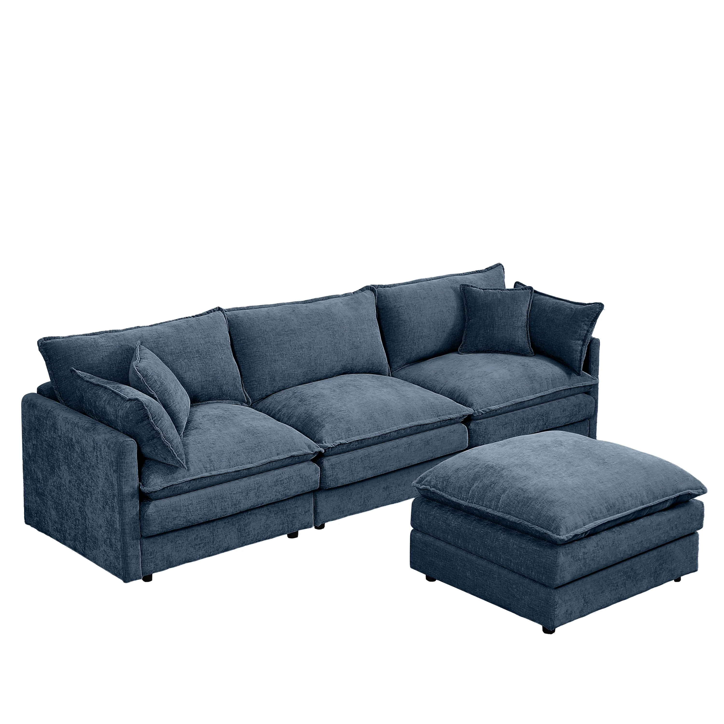 Comfy Cloud Couch Modular Chenille Sectional Sofa - Image 14