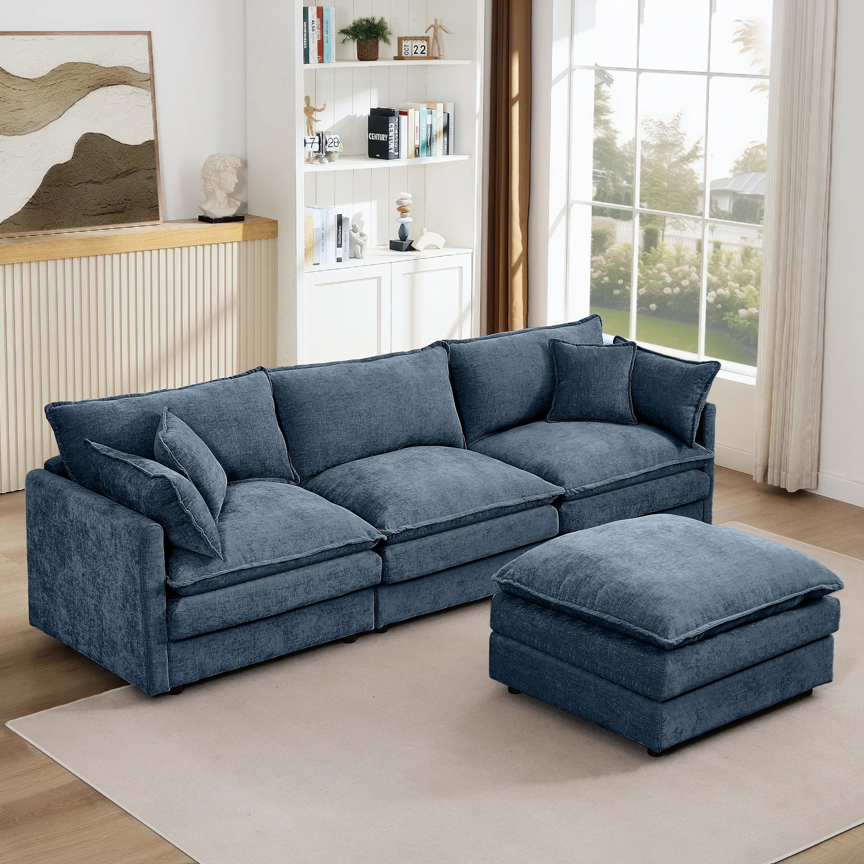 Comfy Cloud Couch Modular Chenille Sectional Sofa - Image 2