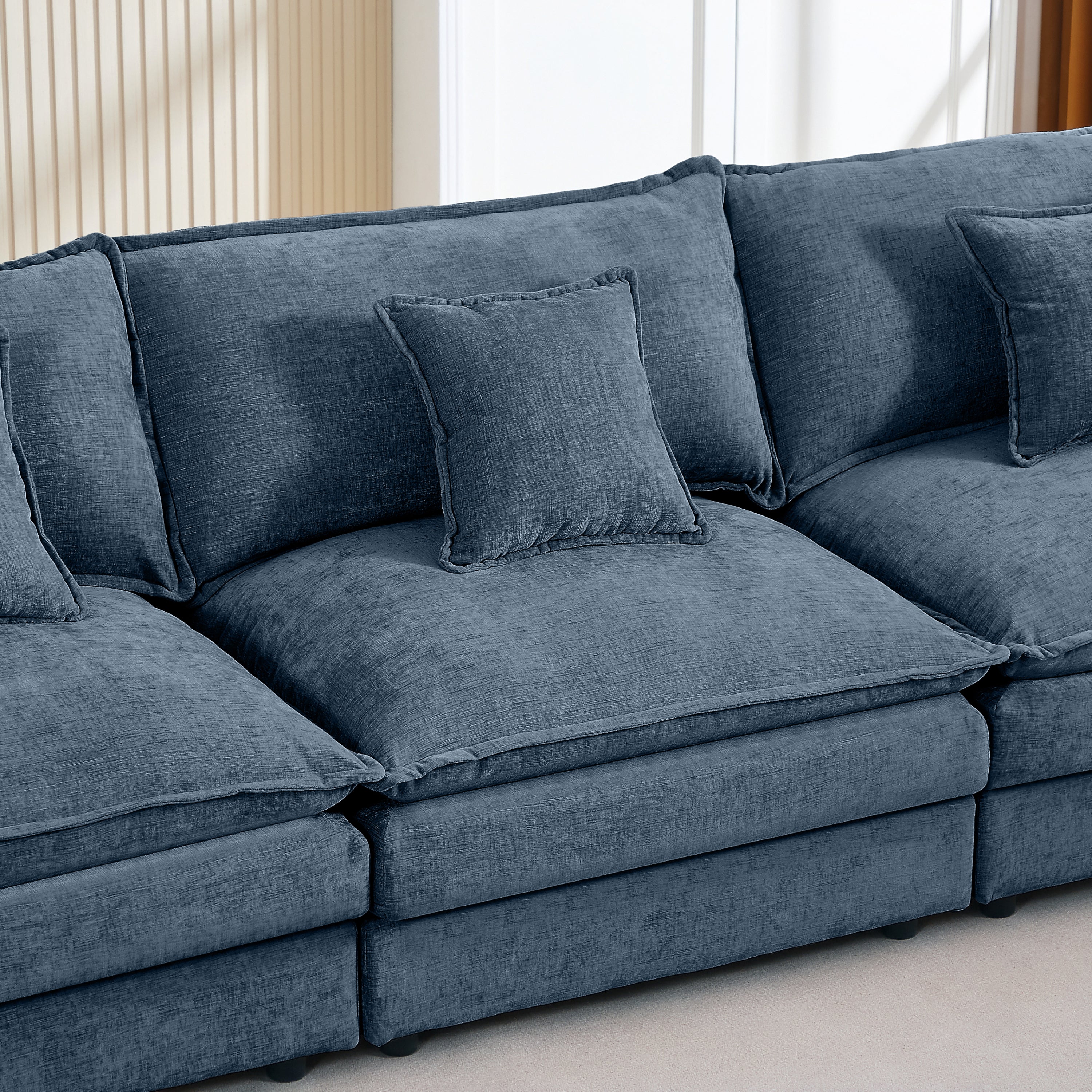 Comfy Cloud Couch Modular Chenille Sectional Sofa - Image 3