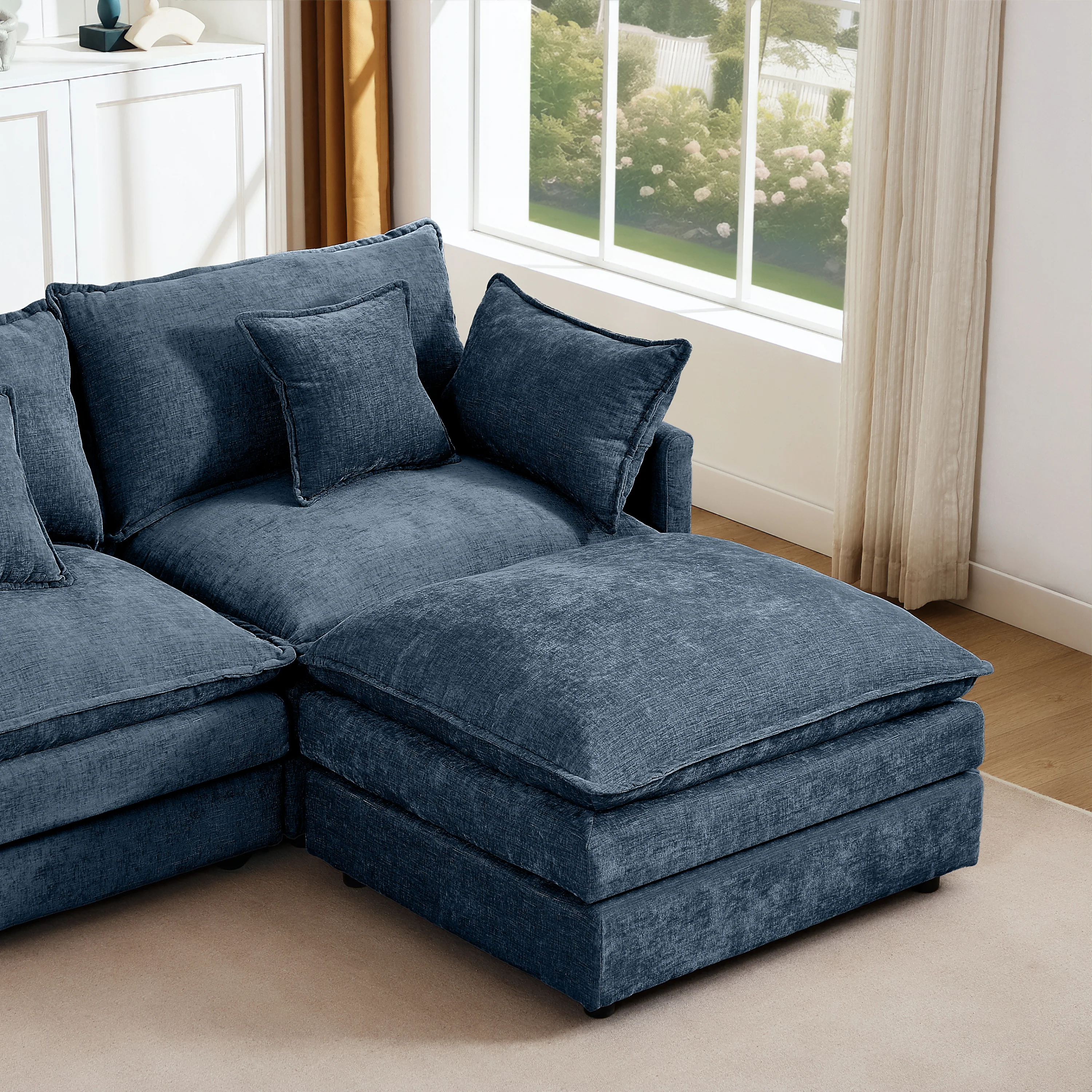 Comfy Cloud Couch Modular Chenille Sectional Sofa - Image 4