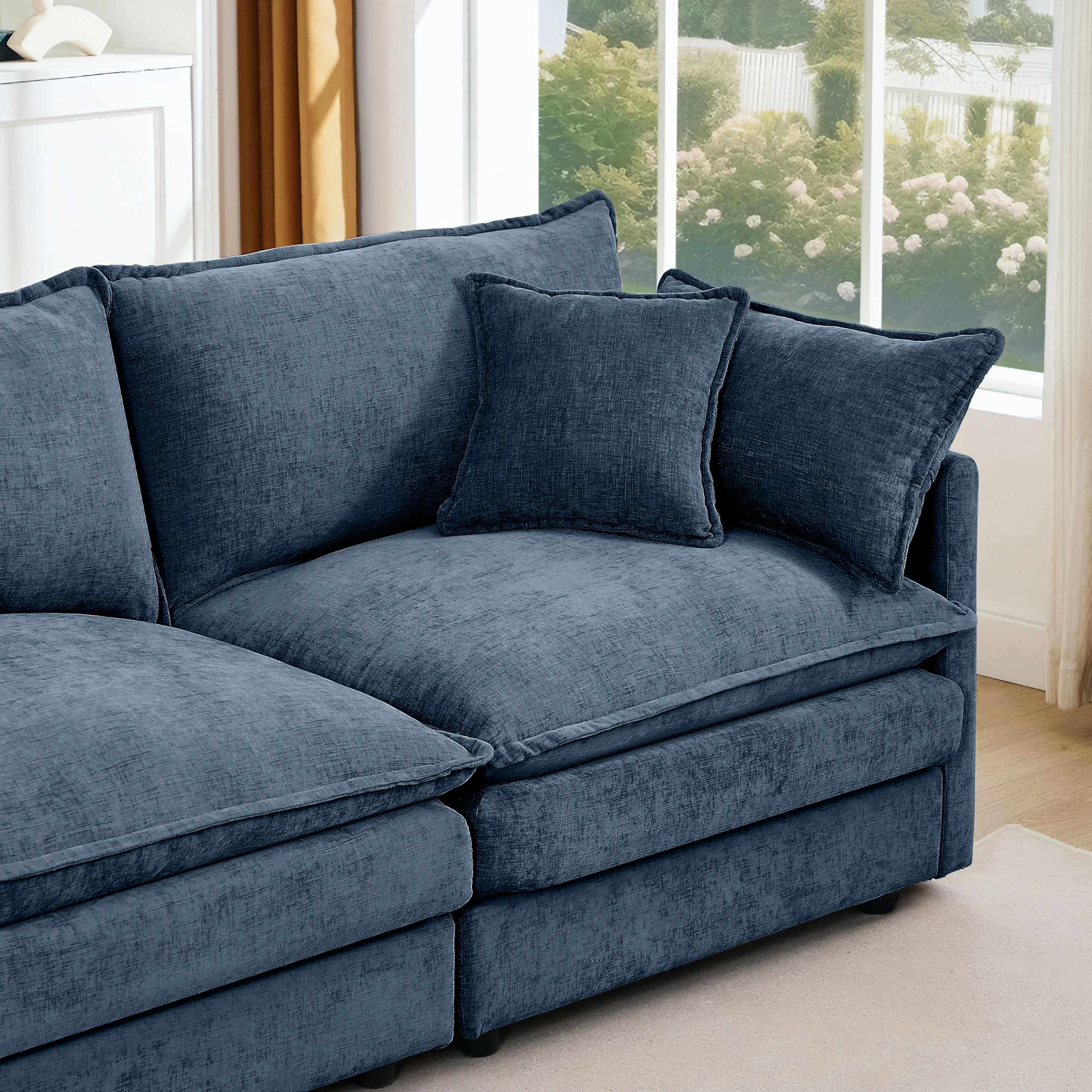 Comfy Cloud Couch Modular Chenille Sectional Sofa - Image 5