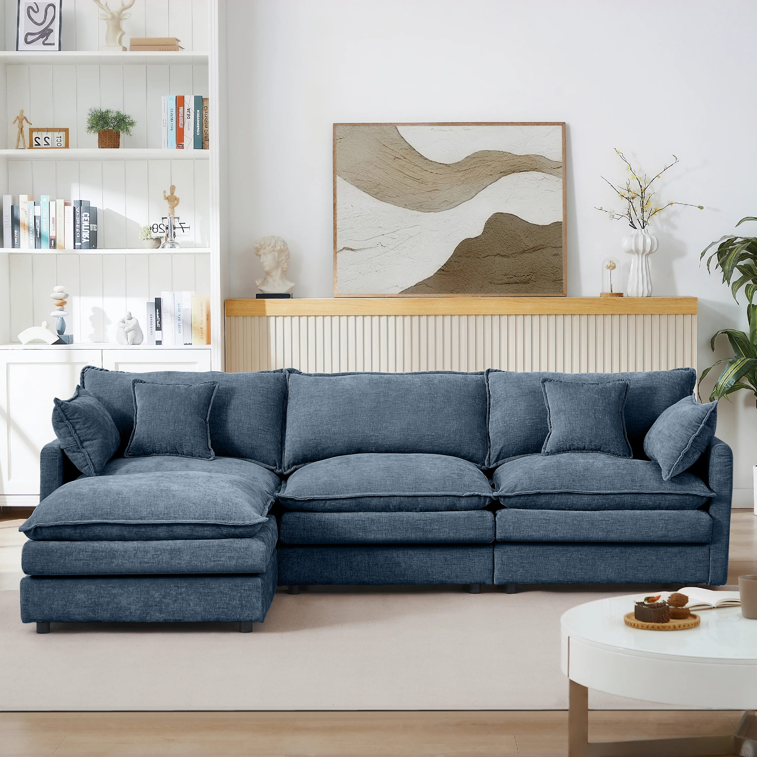 Comfy Cloud Couch Modular Chenille Sectional Sofa - Image 6
