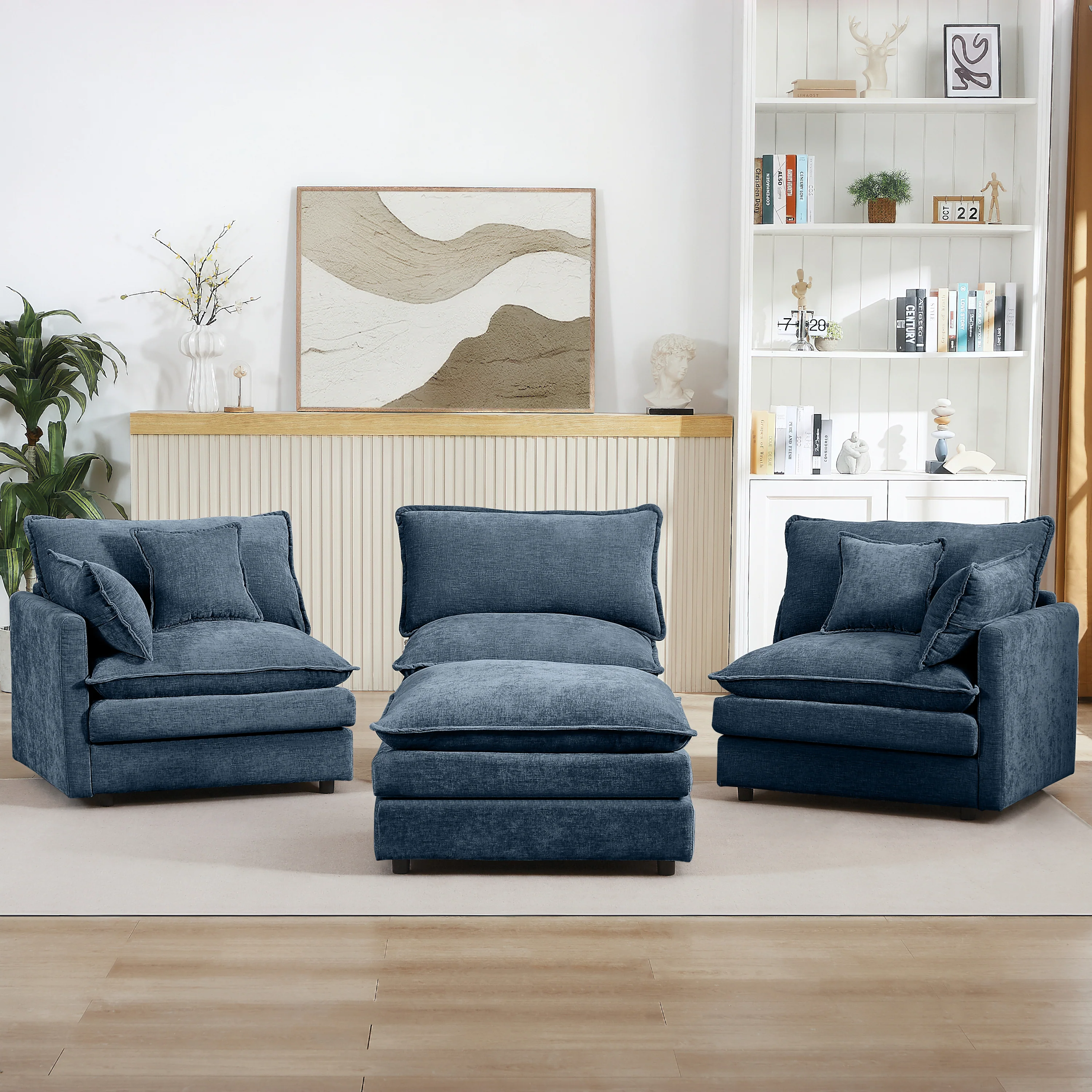 Comfy Cloud Couch Modular Chenille Sectional Sofa - Image 7