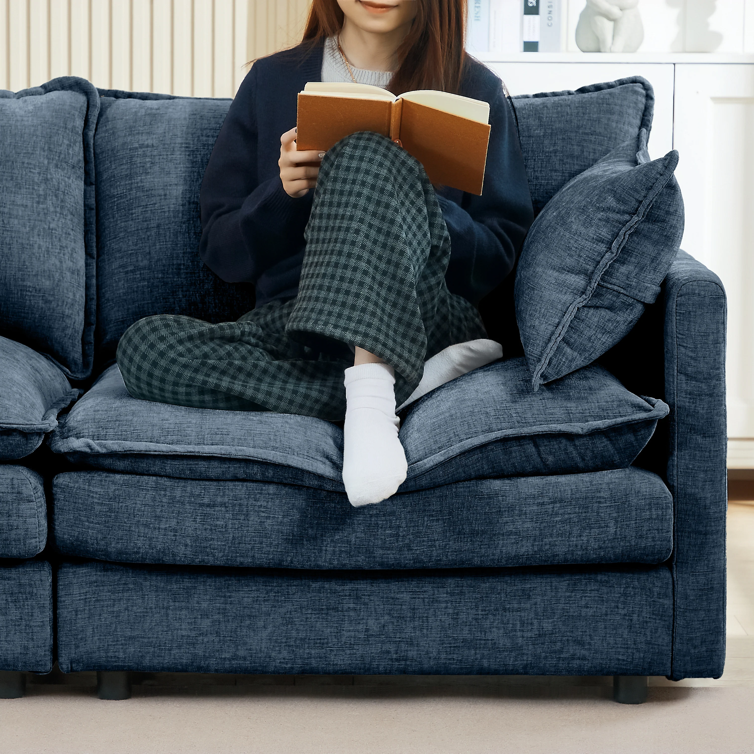 Comfy Cloud Couch Modular Chenille Sectional Sofa - Image 8