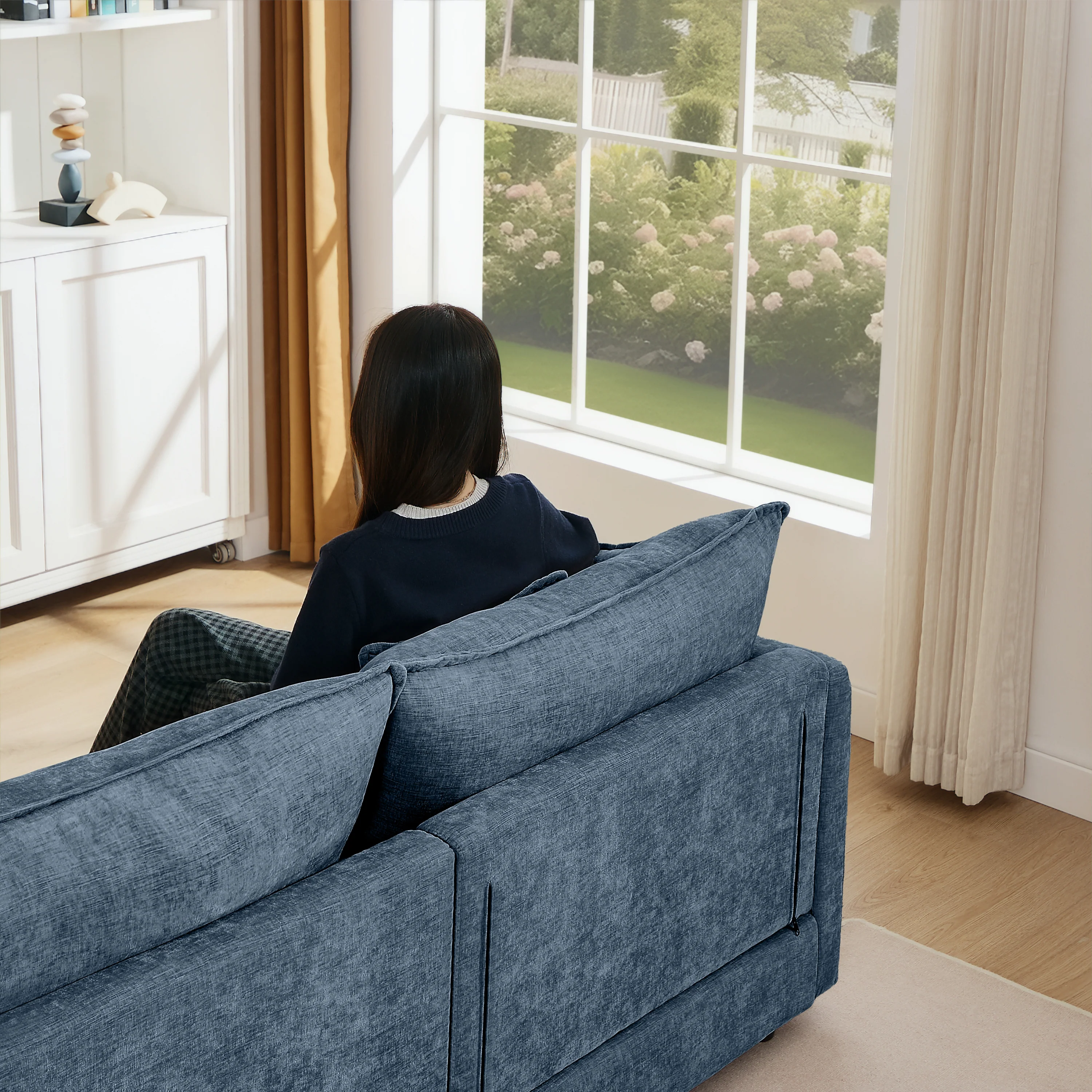 Comfy Cloud Couch Modular Chenille Sectional Sofa - Image 9