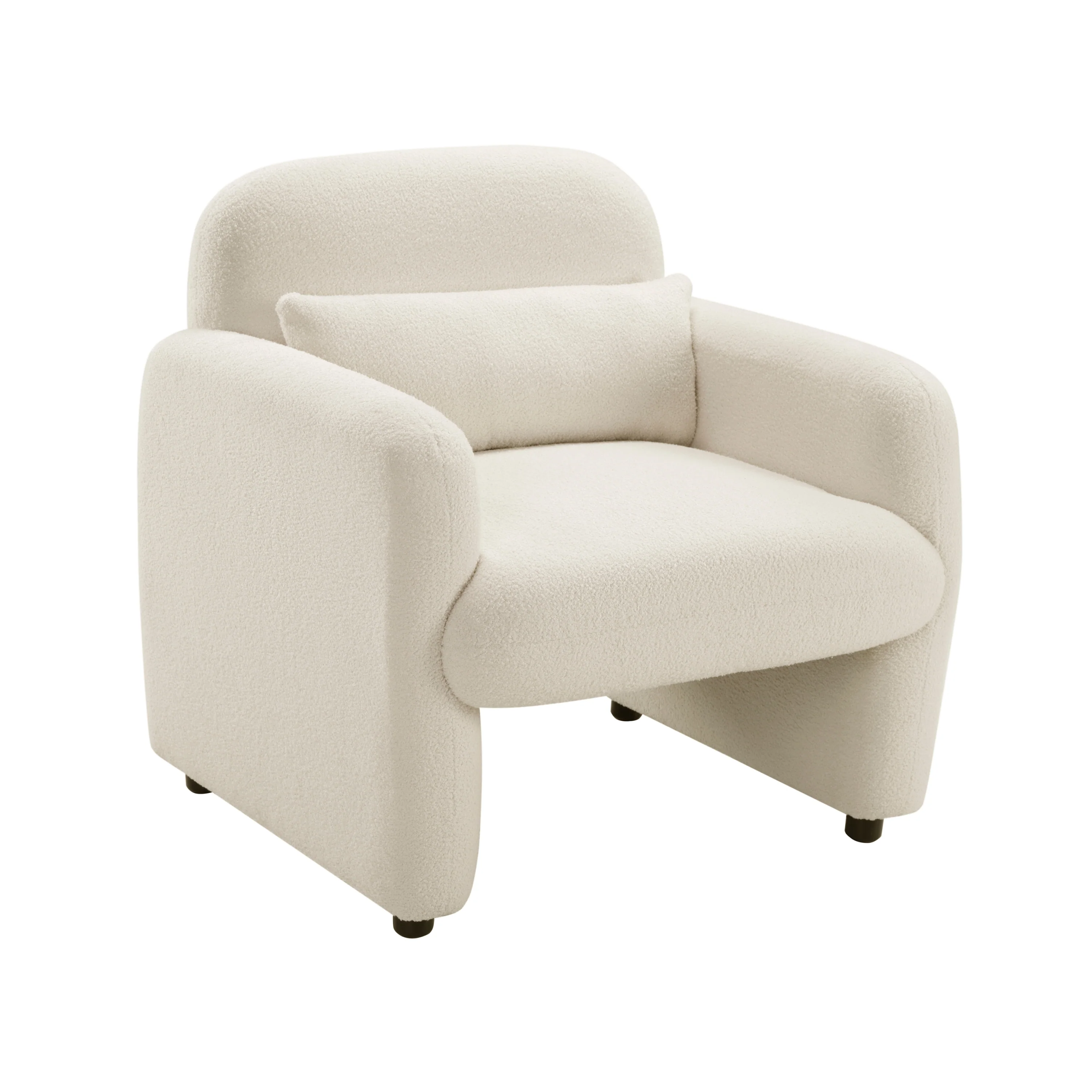 Walker Edison | Contemporary Boucle Accent Chair - Image 4