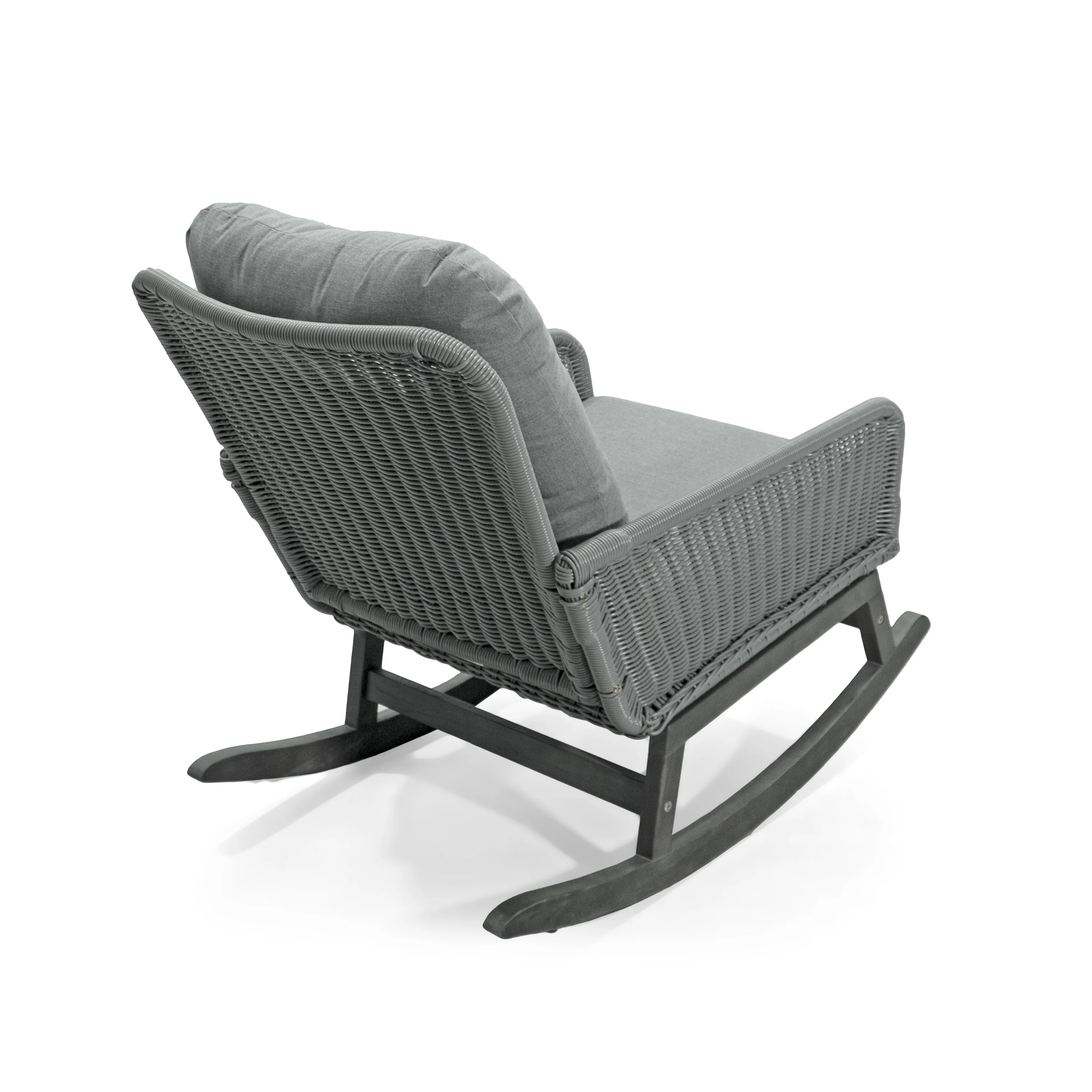 Walker Edison | Contemporary Minimalist Outdoor Rocking Chair Set of 2 - Image 8
