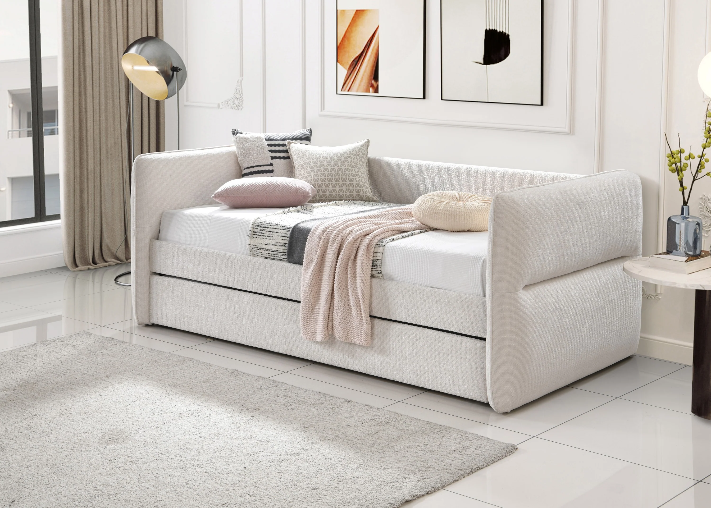 Walker Edison | Contemporary Modern Pull Out Daybed - Image 2