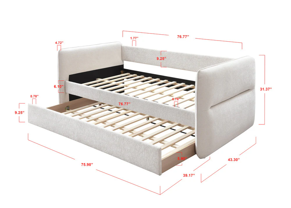 Walker Edison | Contemporary Modern Pull Out Daybed - Image 7