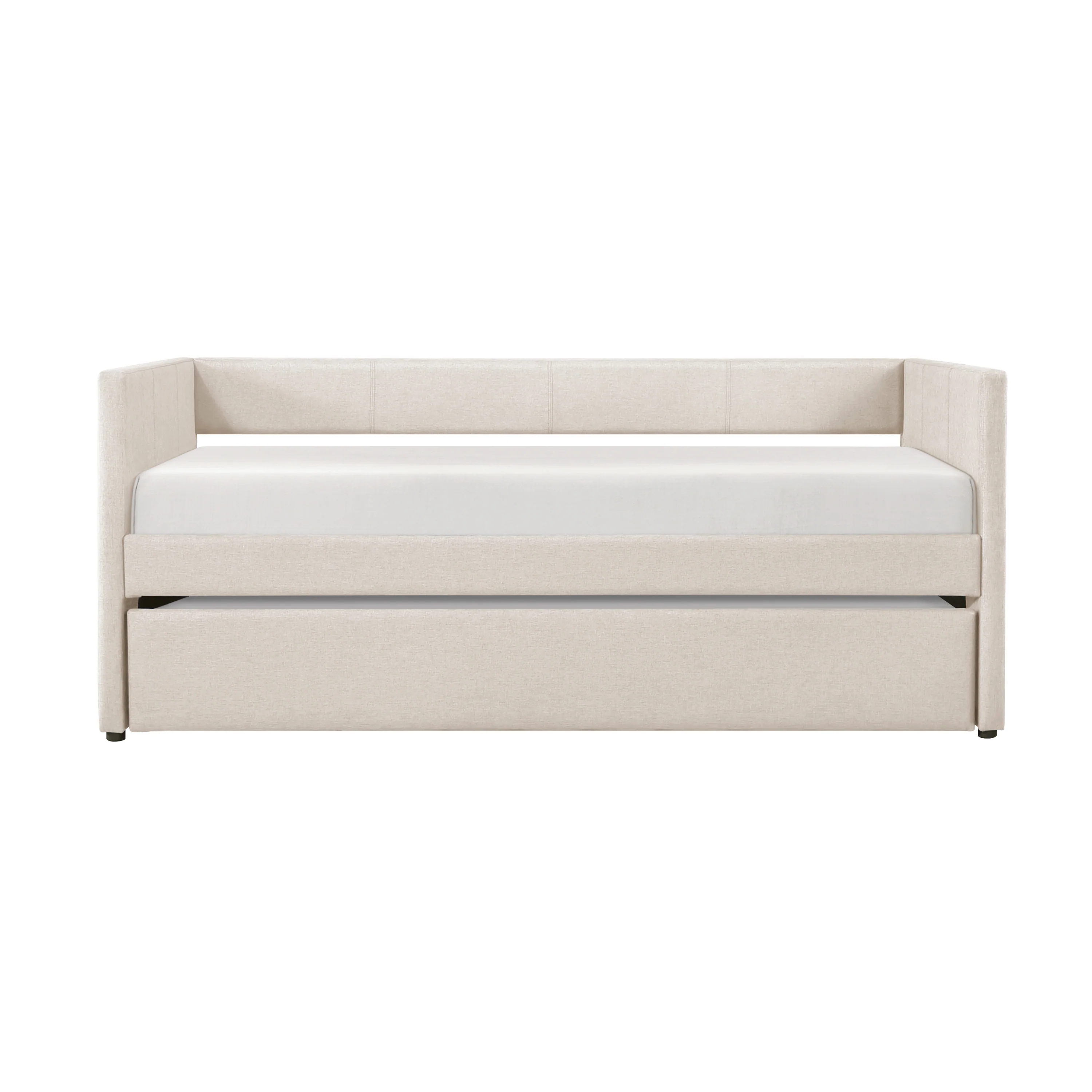 Walker Edison | Contemporary Modern Upholstered Twin Trundle Daybed - Image 3