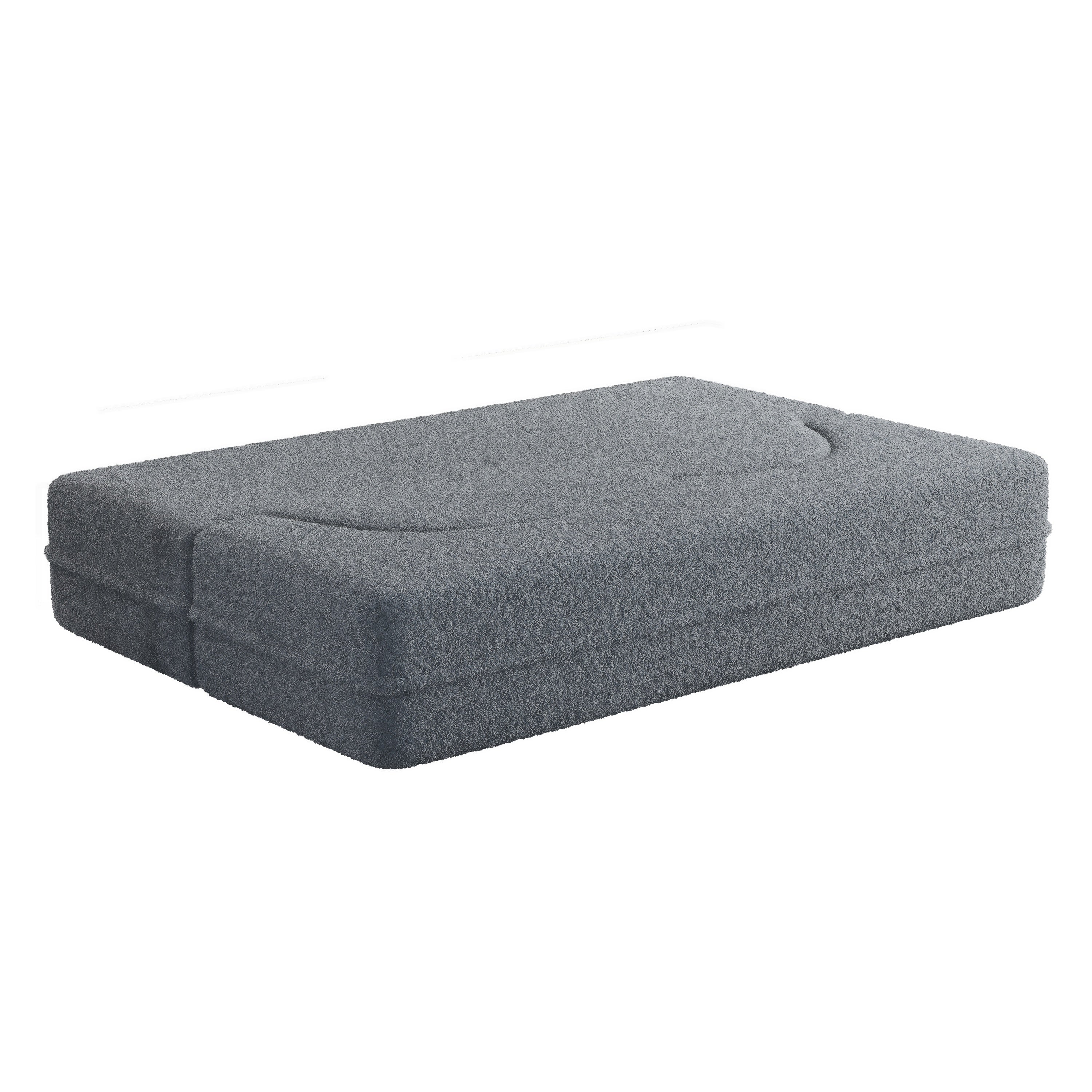 Walker Edison | Convertible Modern Teddy Floor Full Size Sofa Bed with Pillows - Image 13