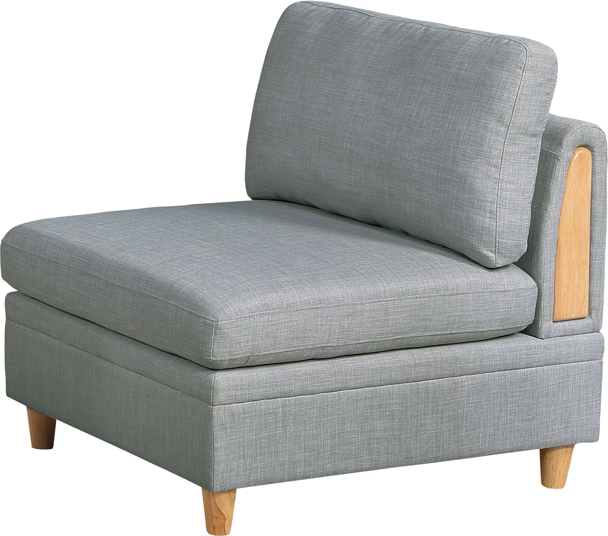 Walker Edison | Corner 5 Piece Modular Sofa Set with Ottoman - Image 12
