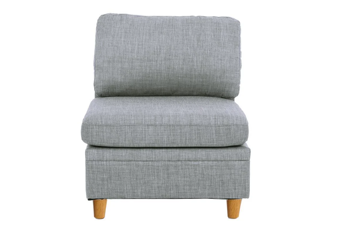 Walker Edison | Corner 5 Piece Modular Sofa Set with Ottoman - Image 15