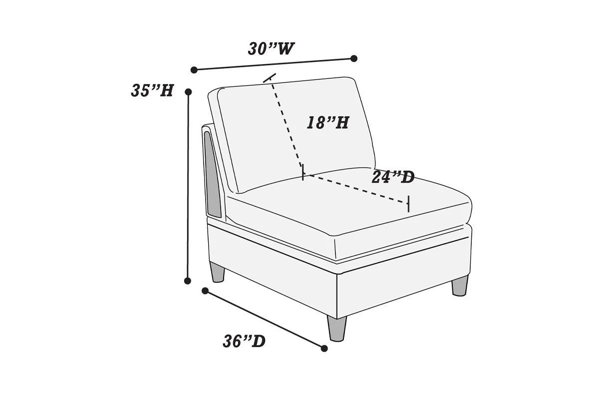 Walker Edison | Corner 5 Piece Modular Sofa Set with Ottoman - Image 3