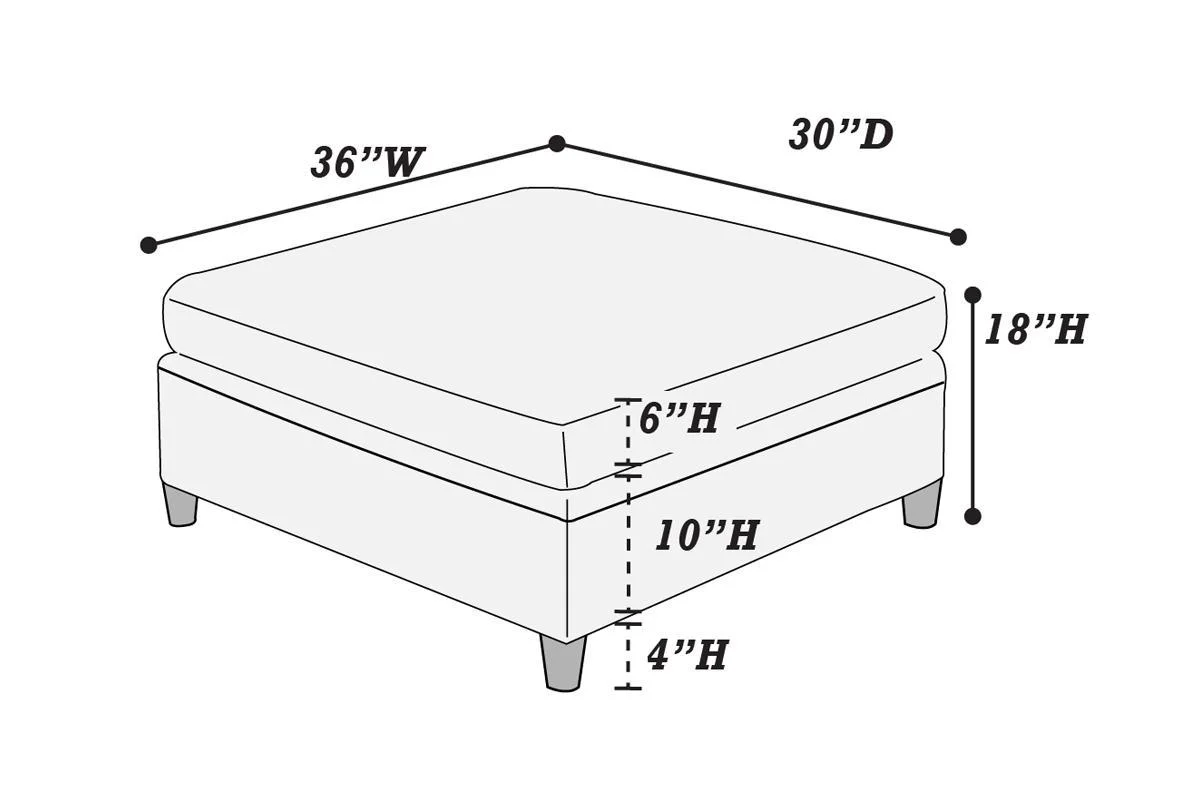 Walker Edison | Corner 5 Piece Modular Sofa Set with Ottoman - Image 4
