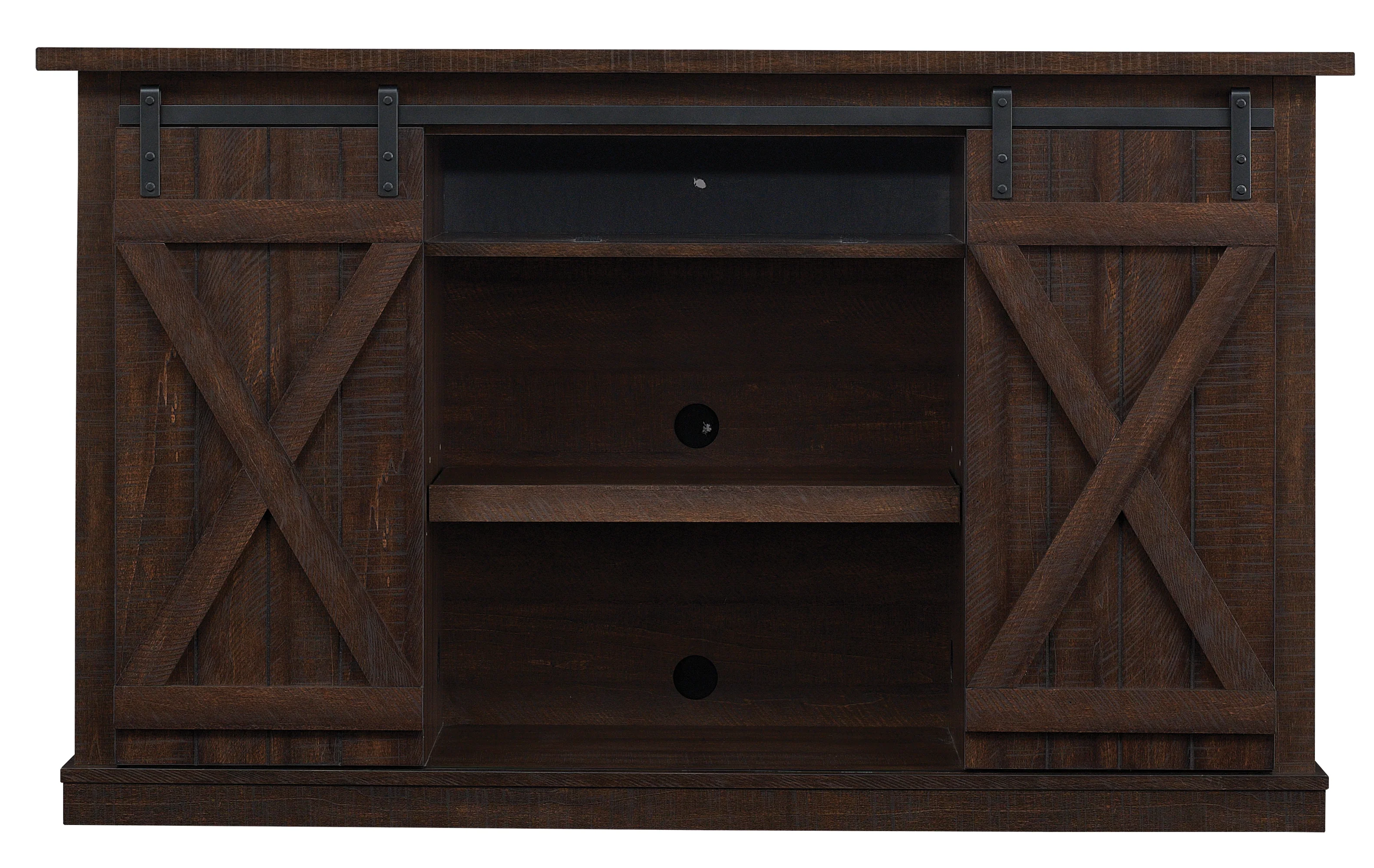 Farmhouse Sliding Barn Doors Cottonwood 54' TV Stand Media Console - Image 11
