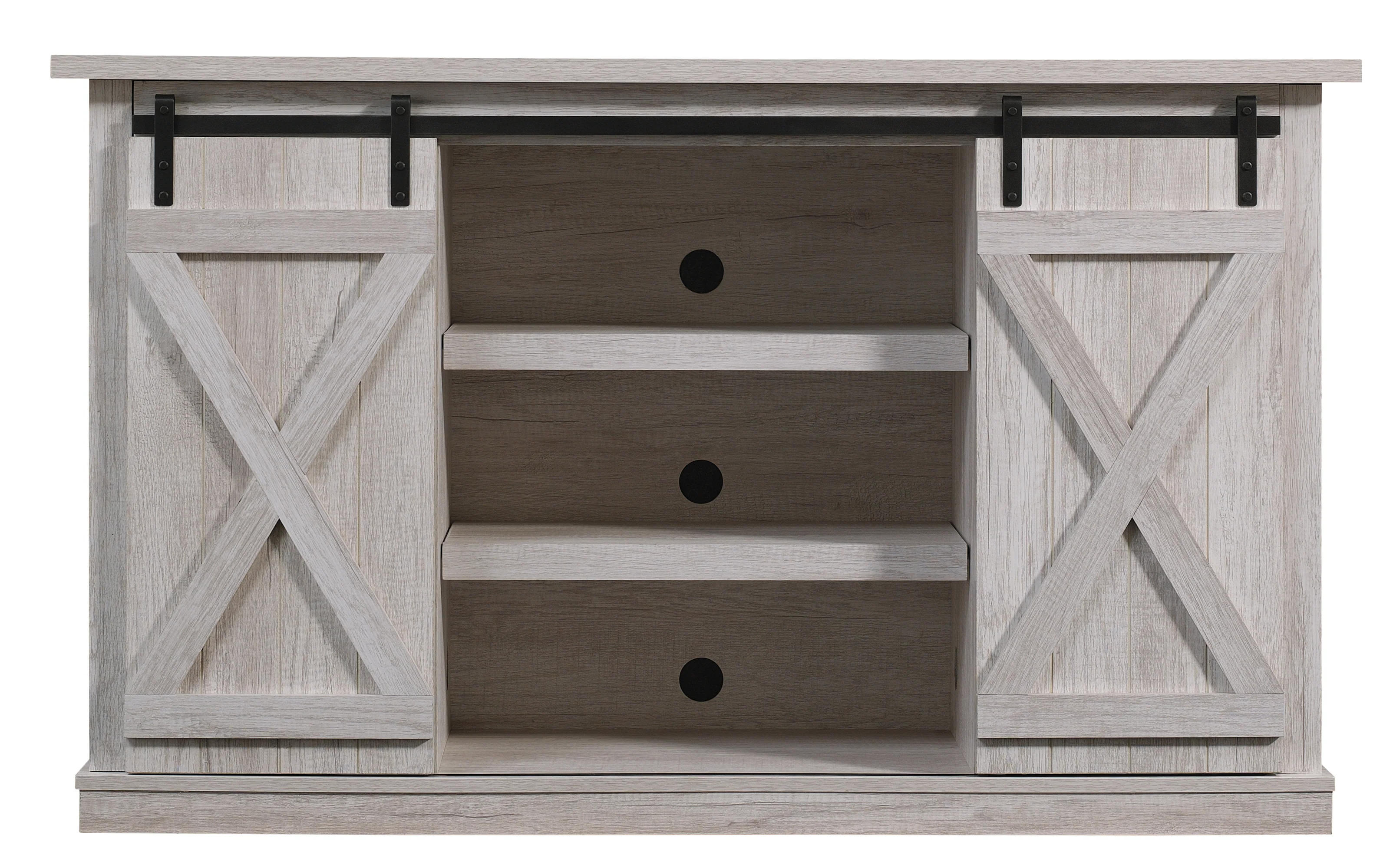 Farmhouse Sliding Barn Doors Cottonwood 54' TV Stand Media Console - Image 18
