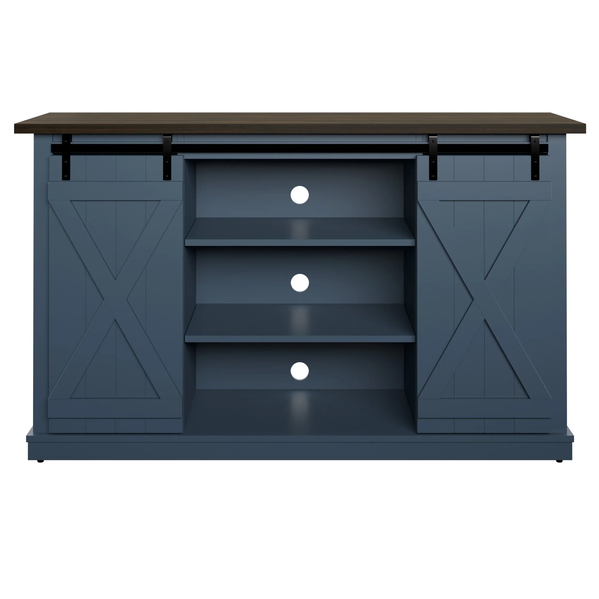 Farmhouse Sliding Barn Doors Cottonwood 54' TV Stand Media Console - Image 31