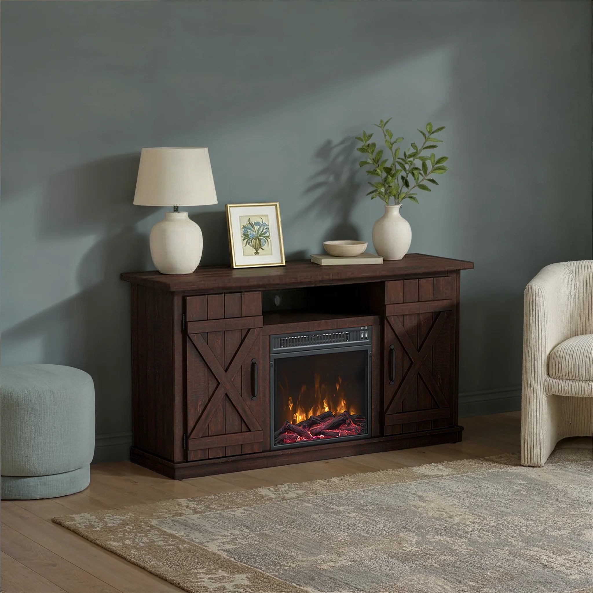 Cottonwood Electric Fireplace TV Stand Media Console - Image 2