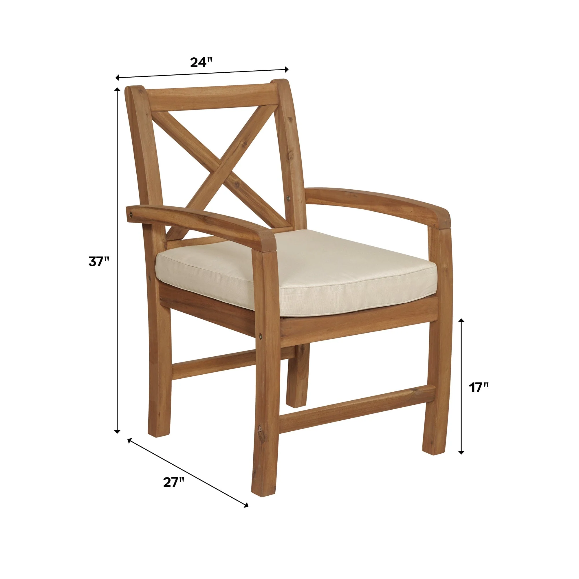 Crosswinds Patio Chairs with Cushions, Set of 2 - Image 4