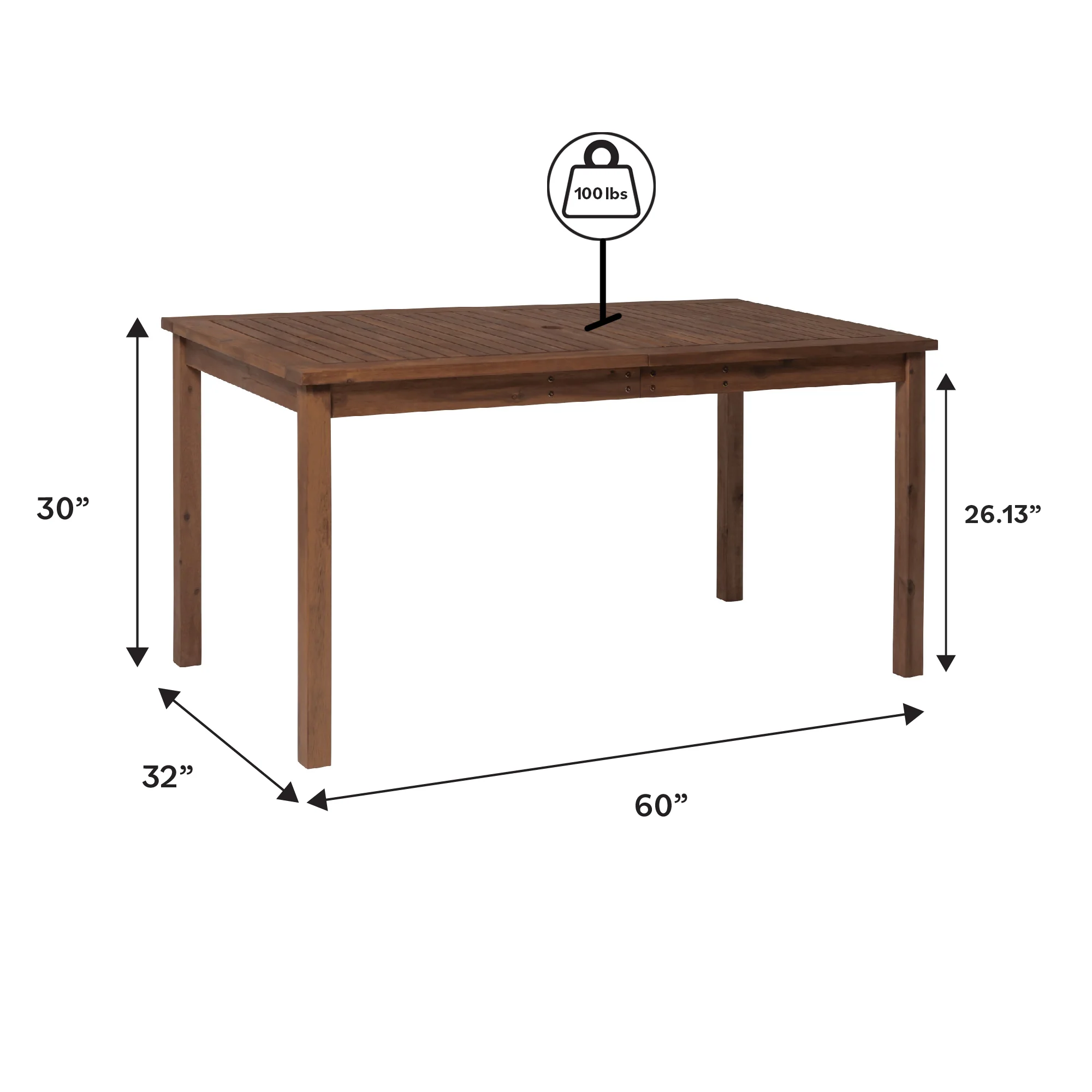 Crosswinds Patio Dining Table - Image 4