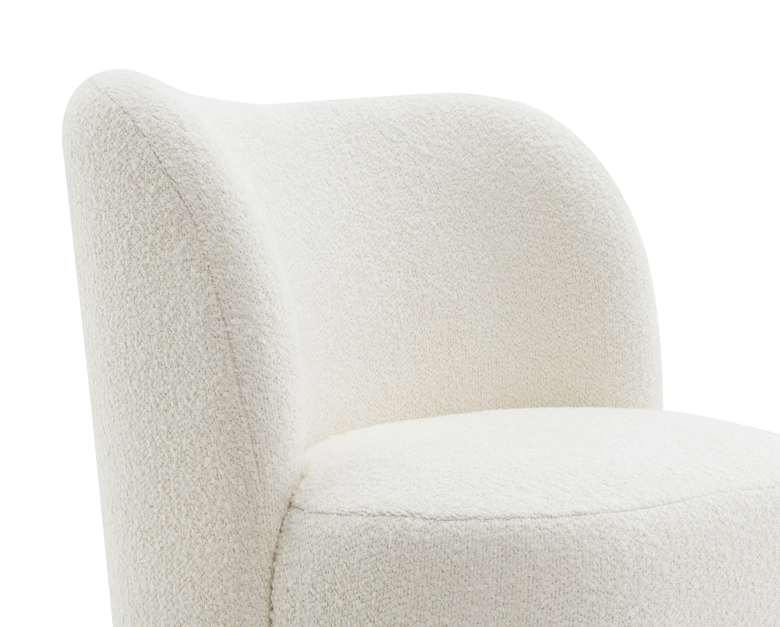 Curve Back Boucle Accent Chair with Ball Feet - Image 15