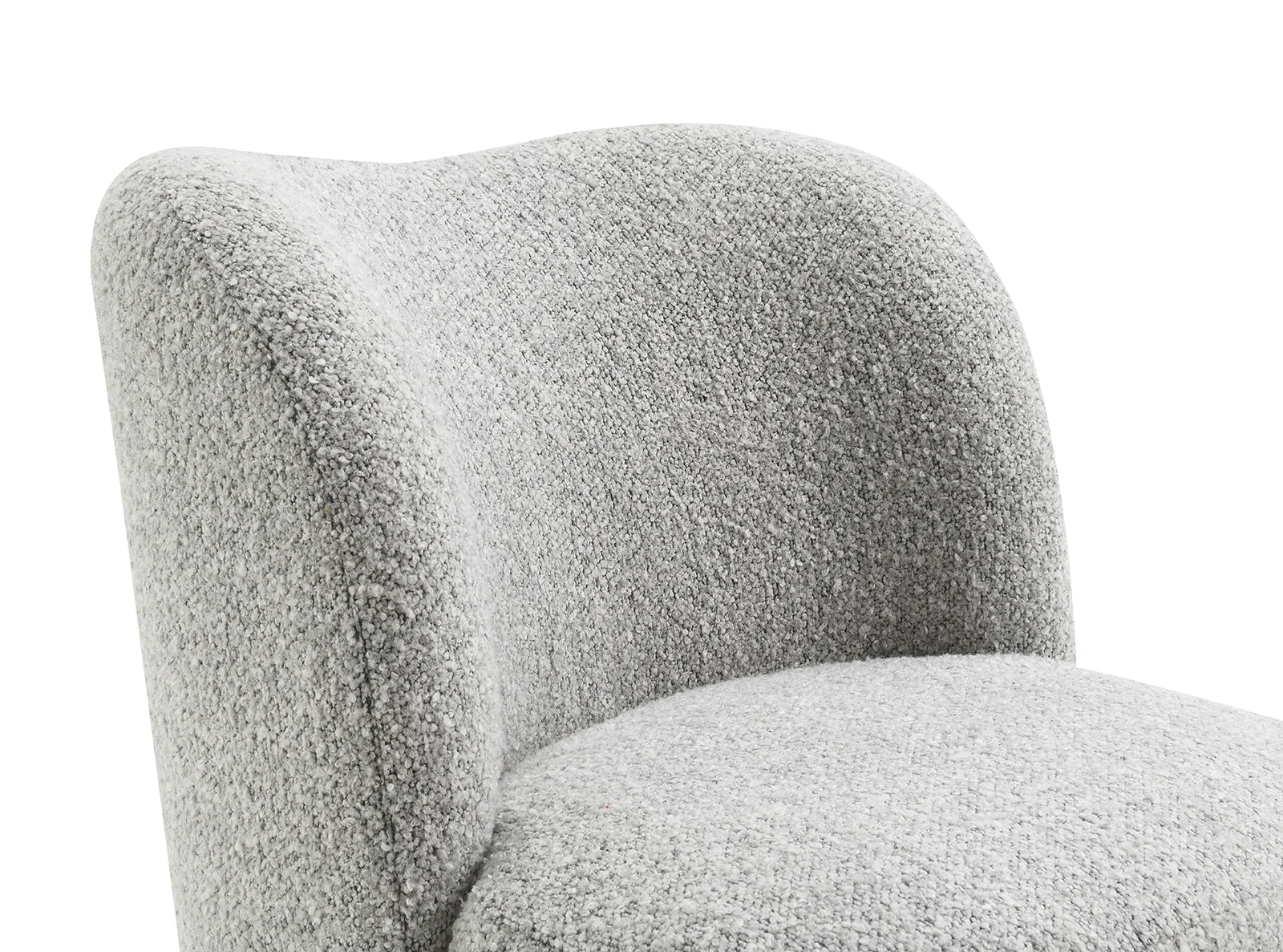 Curve Back Boucle Accent Chair with Ball Feet - Image 6