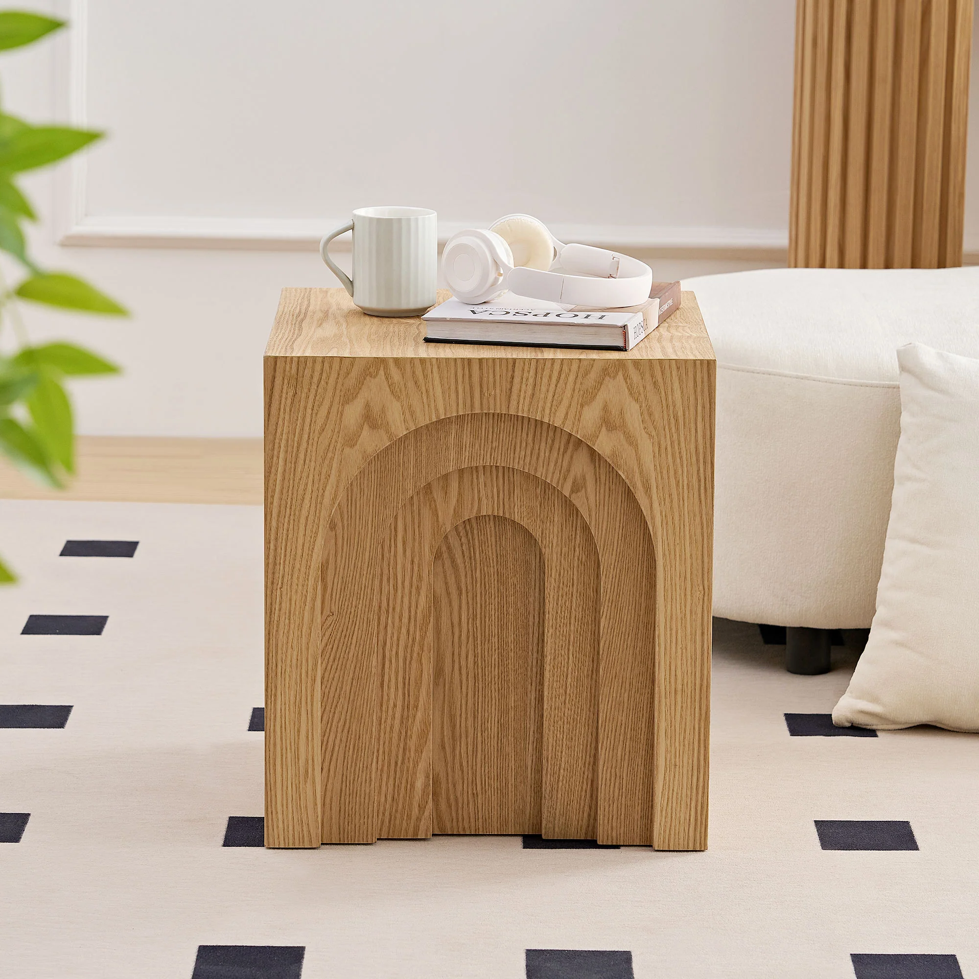 Walker Edison | Curve Design Square Side Table - Image 5