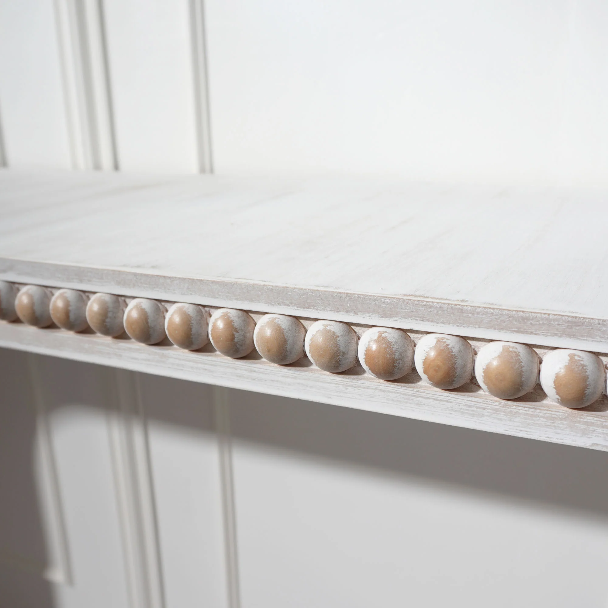 Walker Edison | Curve Design Washed White 59" Entryway Console Table - Image 5