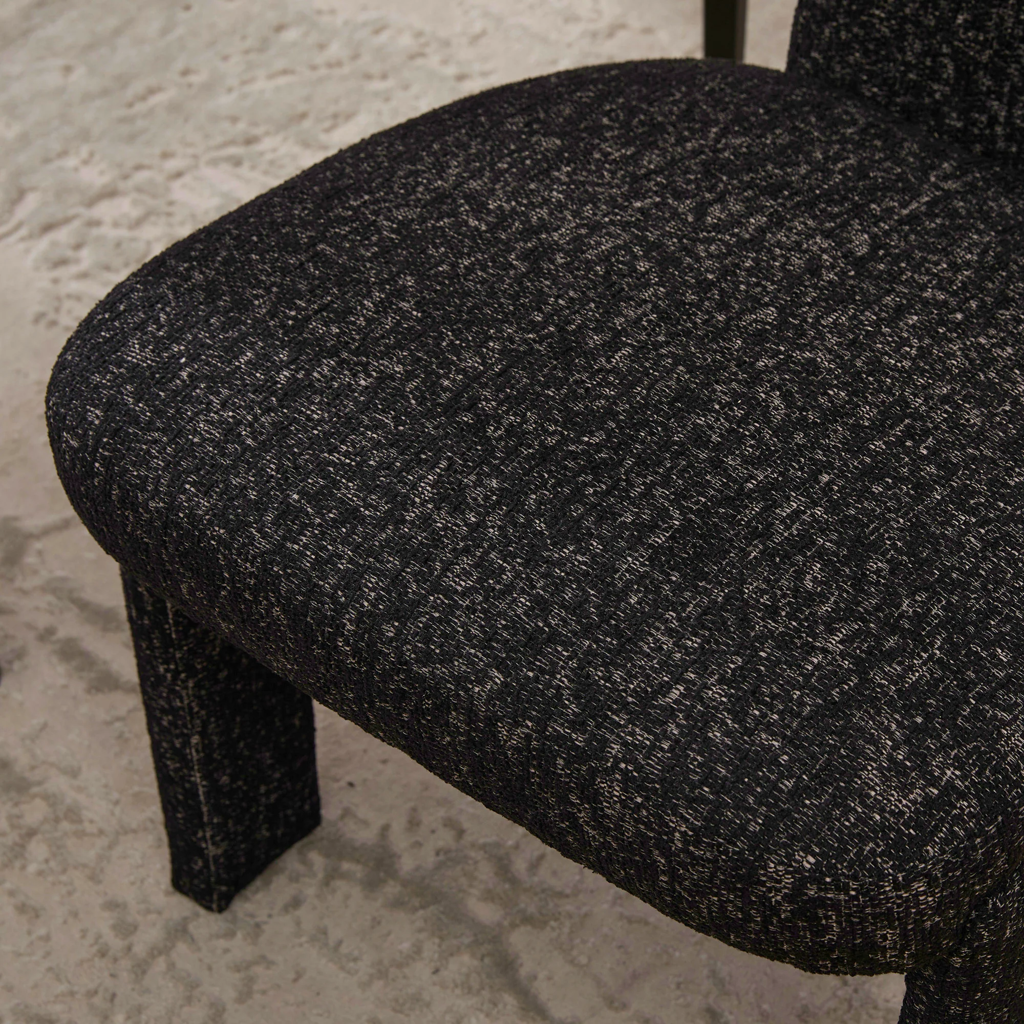 Curve Design Wide Modern Upholstered Chenille Dining Chair Set of 4 - Image 19