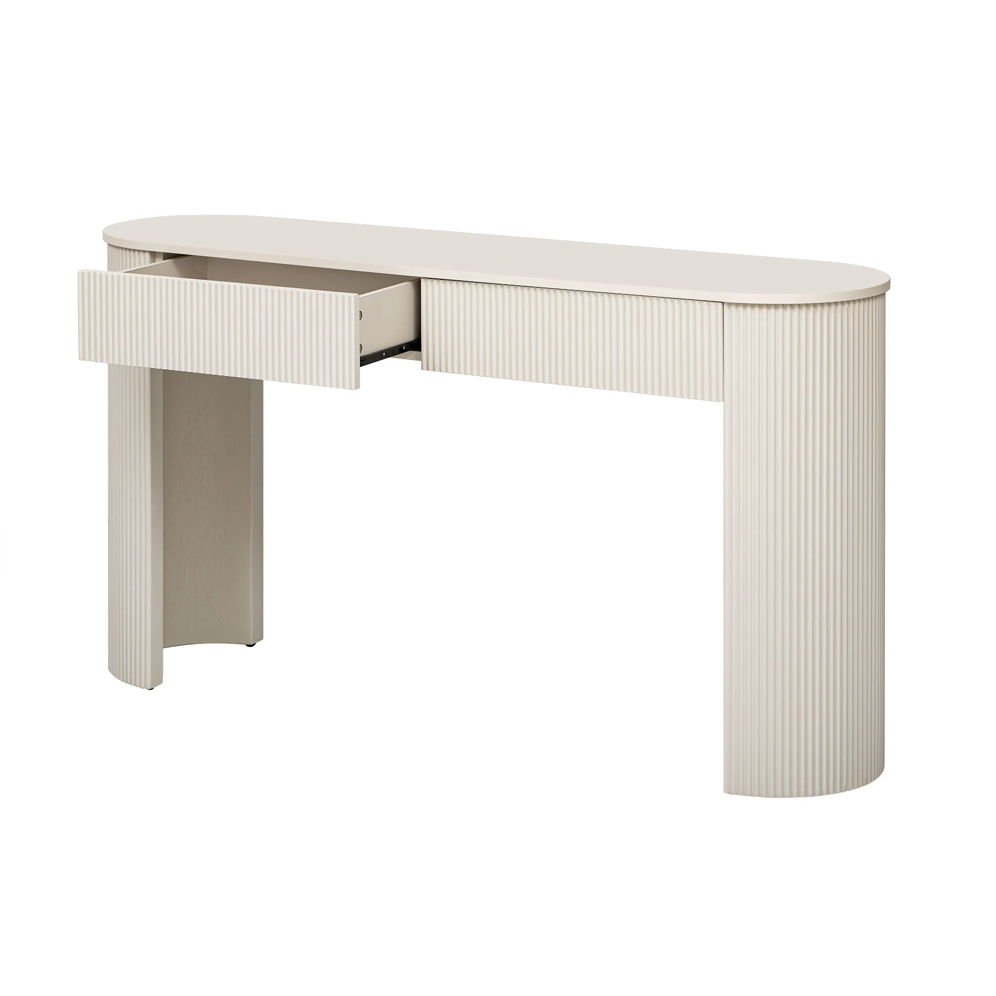 Walker Edison | Fluted Design Modern Console Entryway Table with Storage - Image 19
