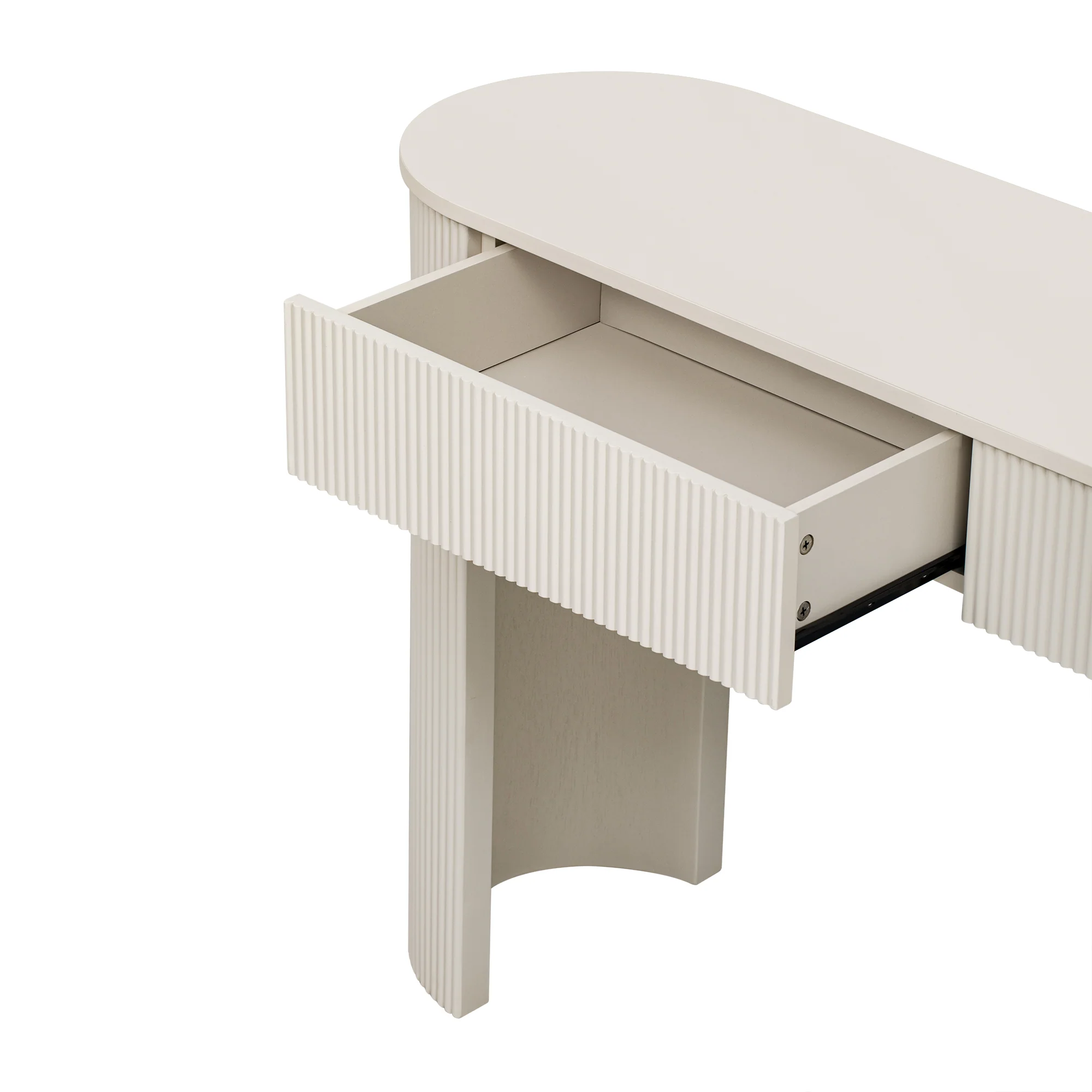 Walker Edison | Fluted Design Modern Console Entryway Table with Storage - Image 9