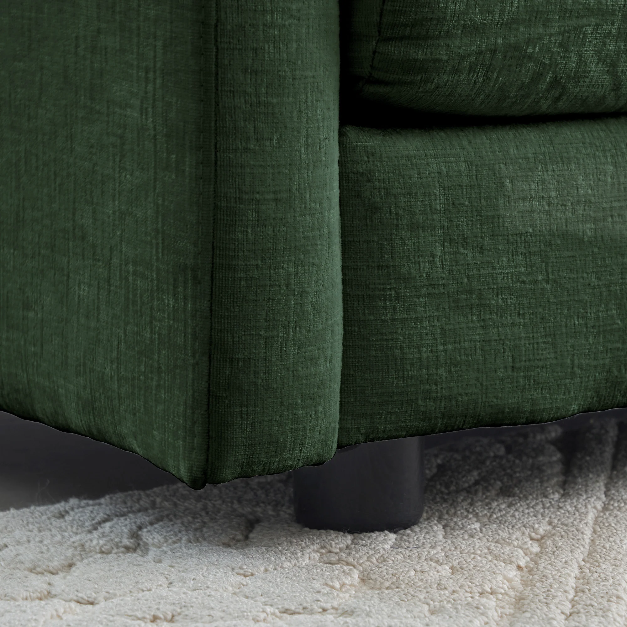 Green Cloud Pillow Top Chenille Upholstered Sofa Chair - Image 10