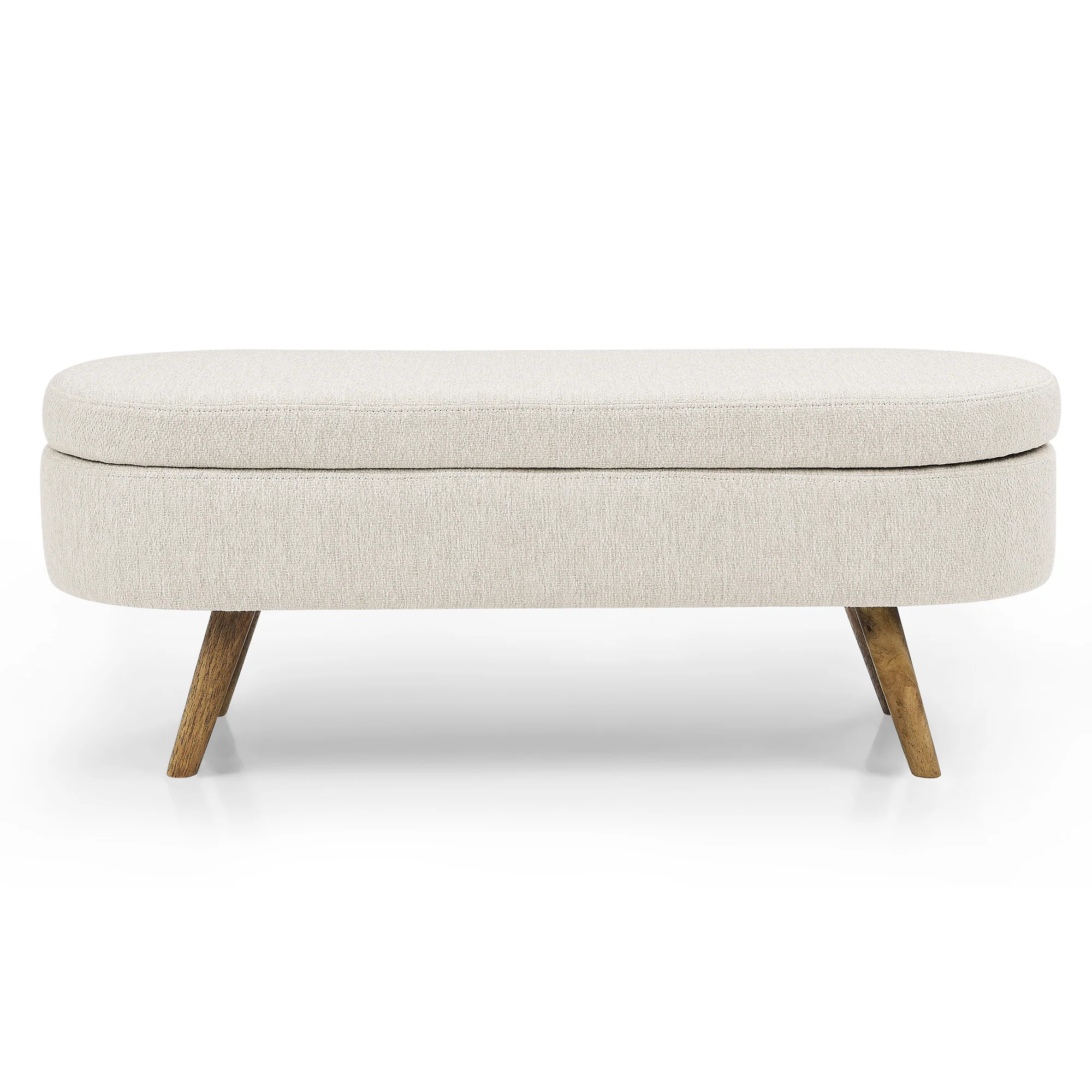 Walker Edison | Ottoman Oval Storage Bench - Image 11