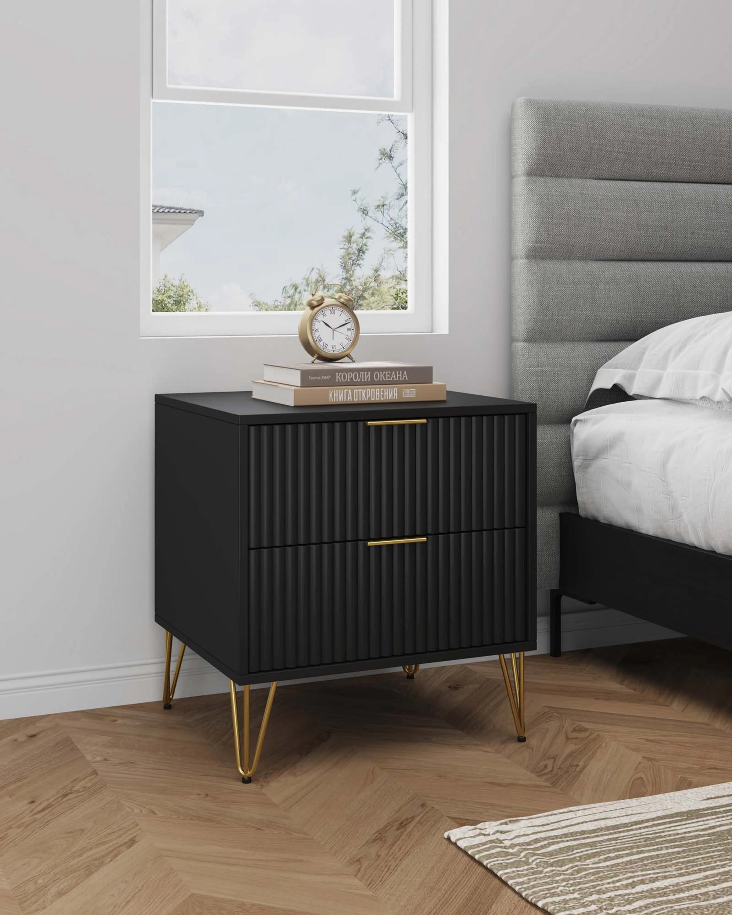 Dumbo 20' Fluted 2-Drawer Nightstand - Image 2