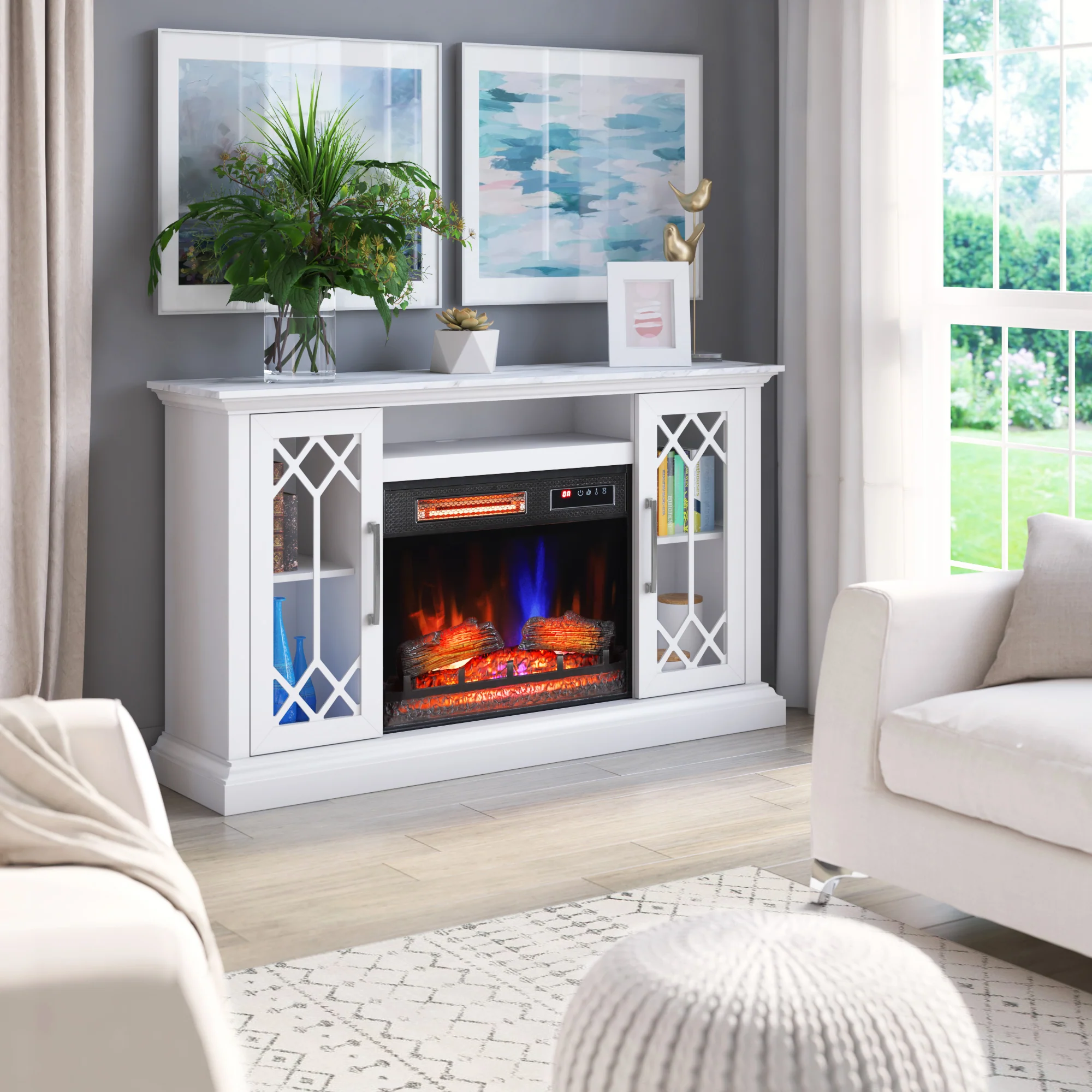 duraflame® Electric Fireplace Farmhouse 65" TV Stand