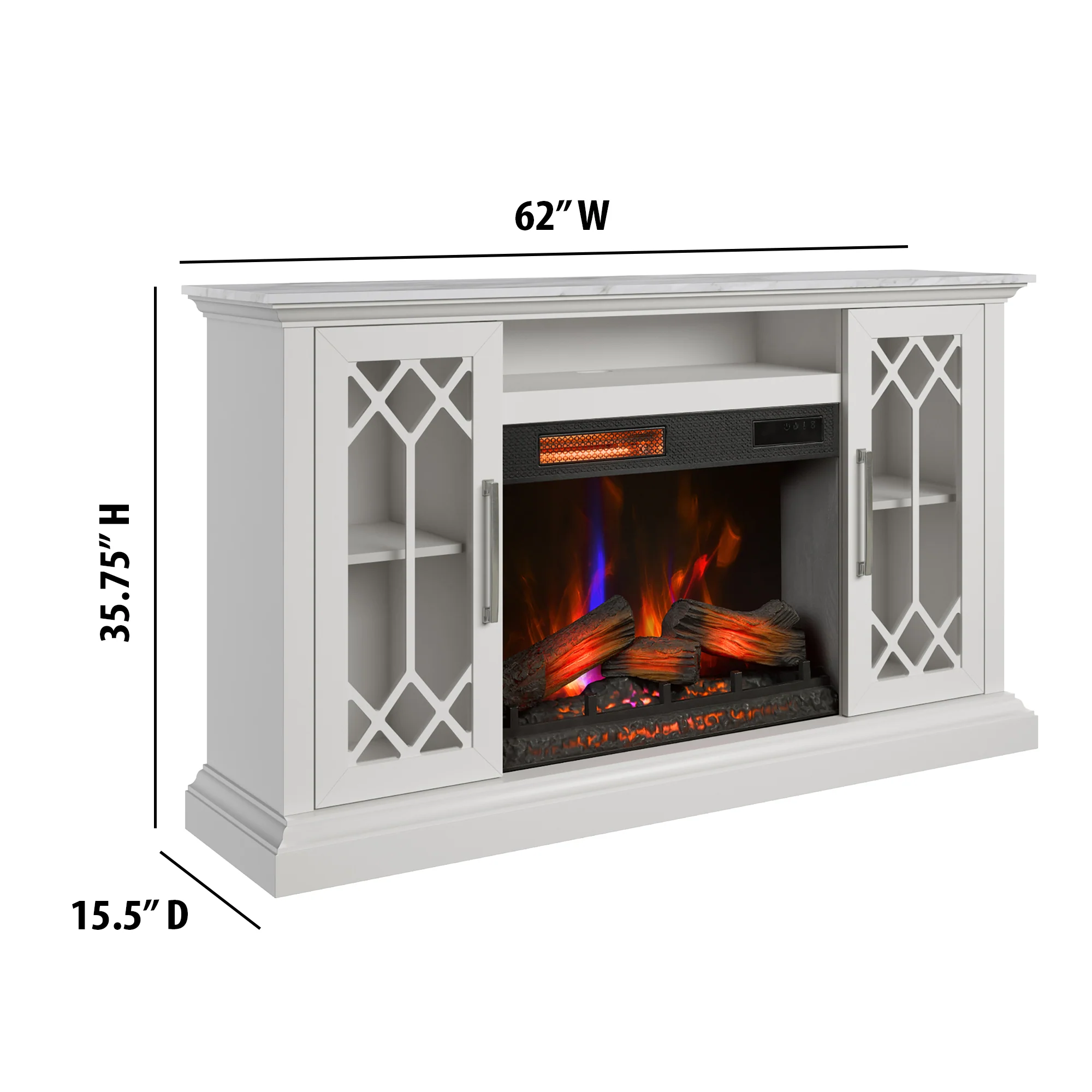 duraflame® Electric Fireplace Farmhouse 65" TV Stand - Image 3