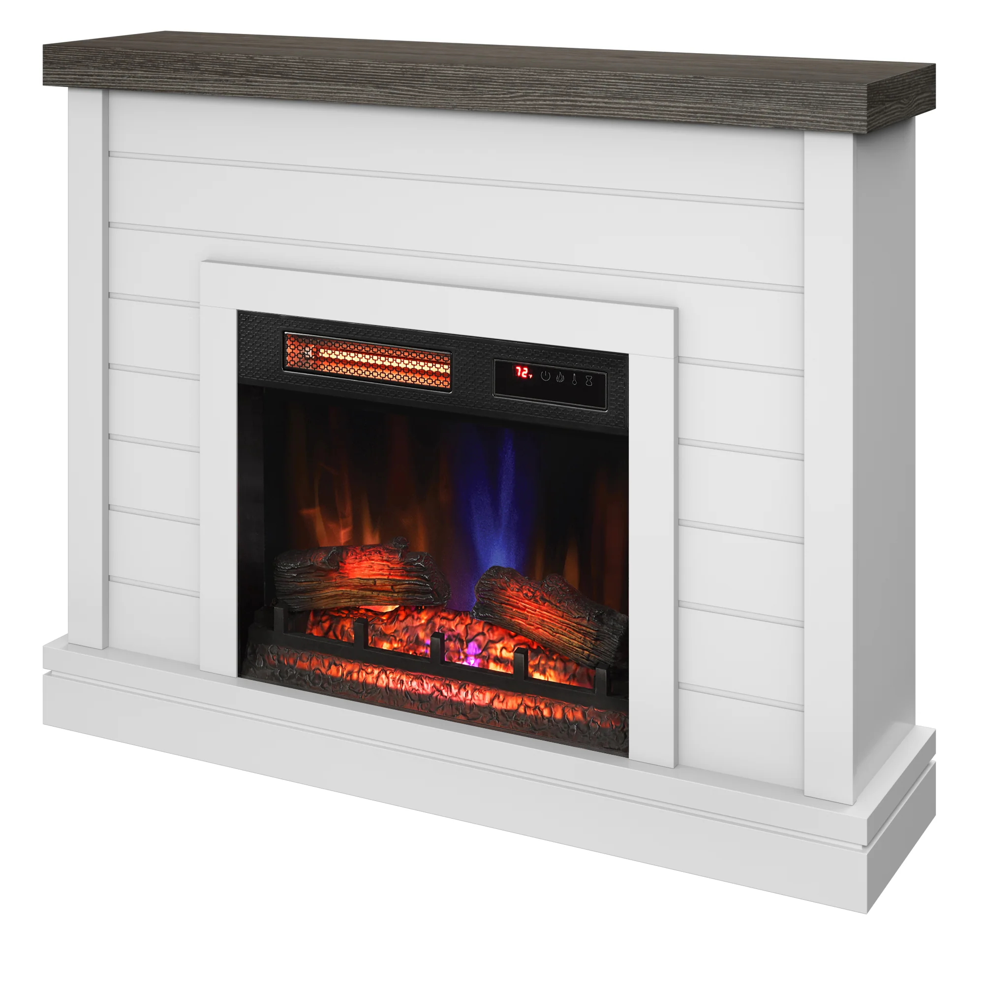 duraflame® Electric Fireplace Shiplap Wall Mantel - Image 10