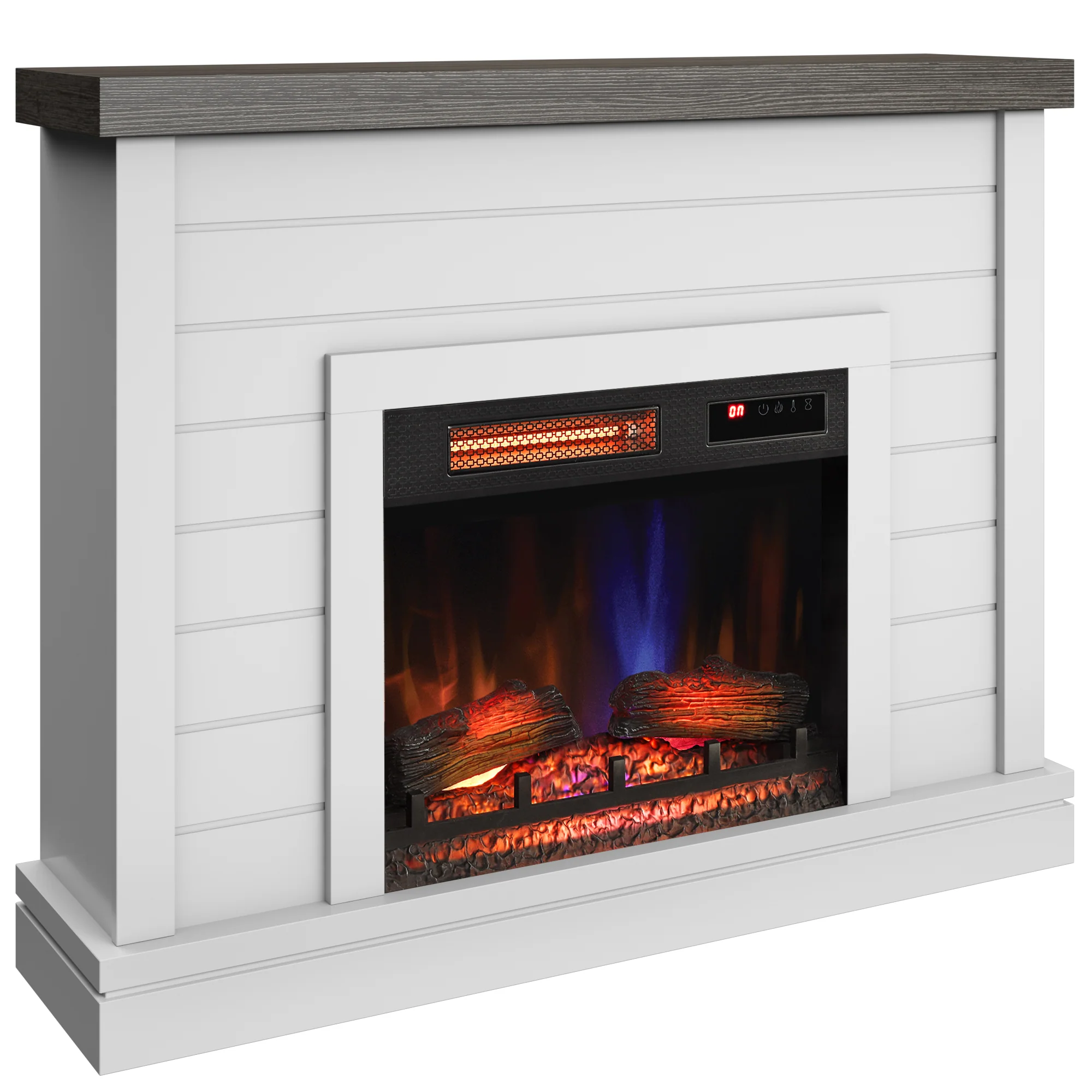 duraflame® Electric Fireplace Shiplap Wall Mantel - Image 13