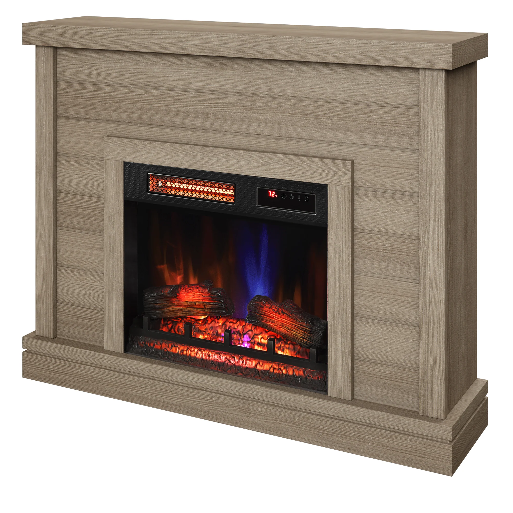 duraflame® Electric Fireplace Shiplap Wall Mantel - Image 3