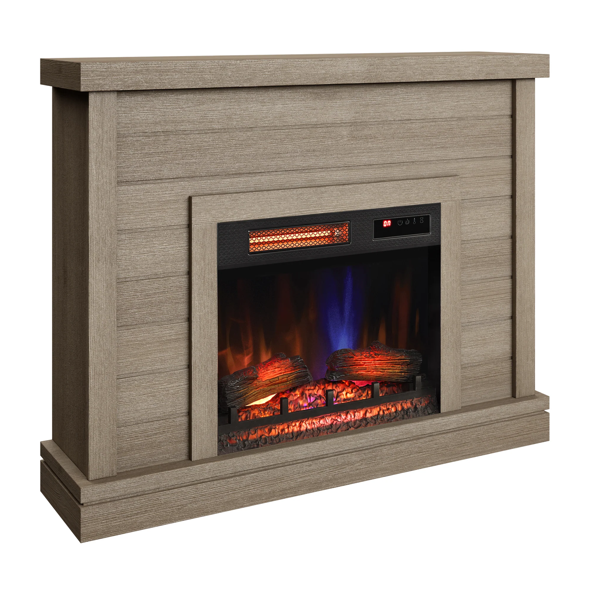 duraflame® Electric Fireplace Shiplap Wall Mantel - Image 8