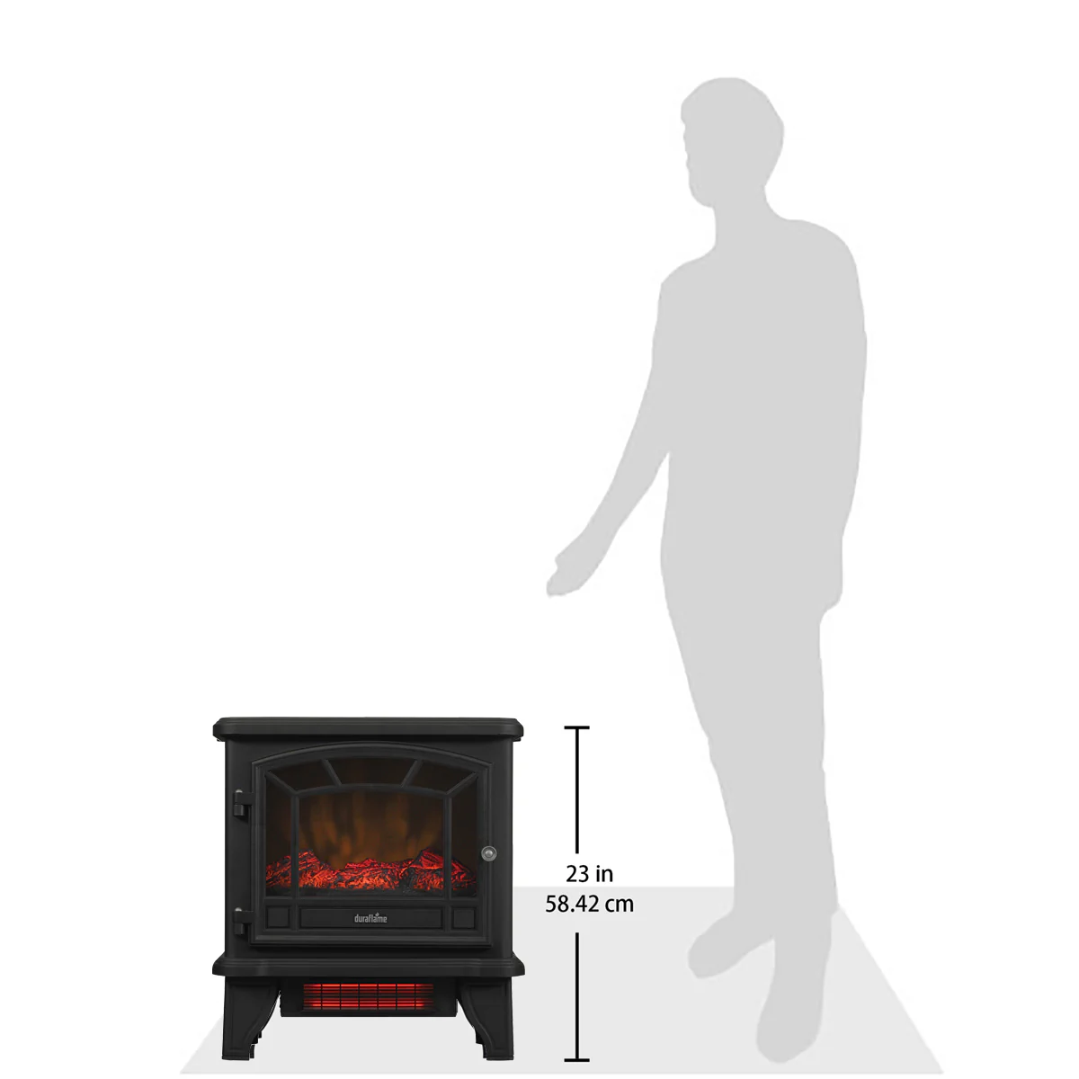 duraflame® Electric Fireplace Stove Heater with Temperature Dial - Image 5