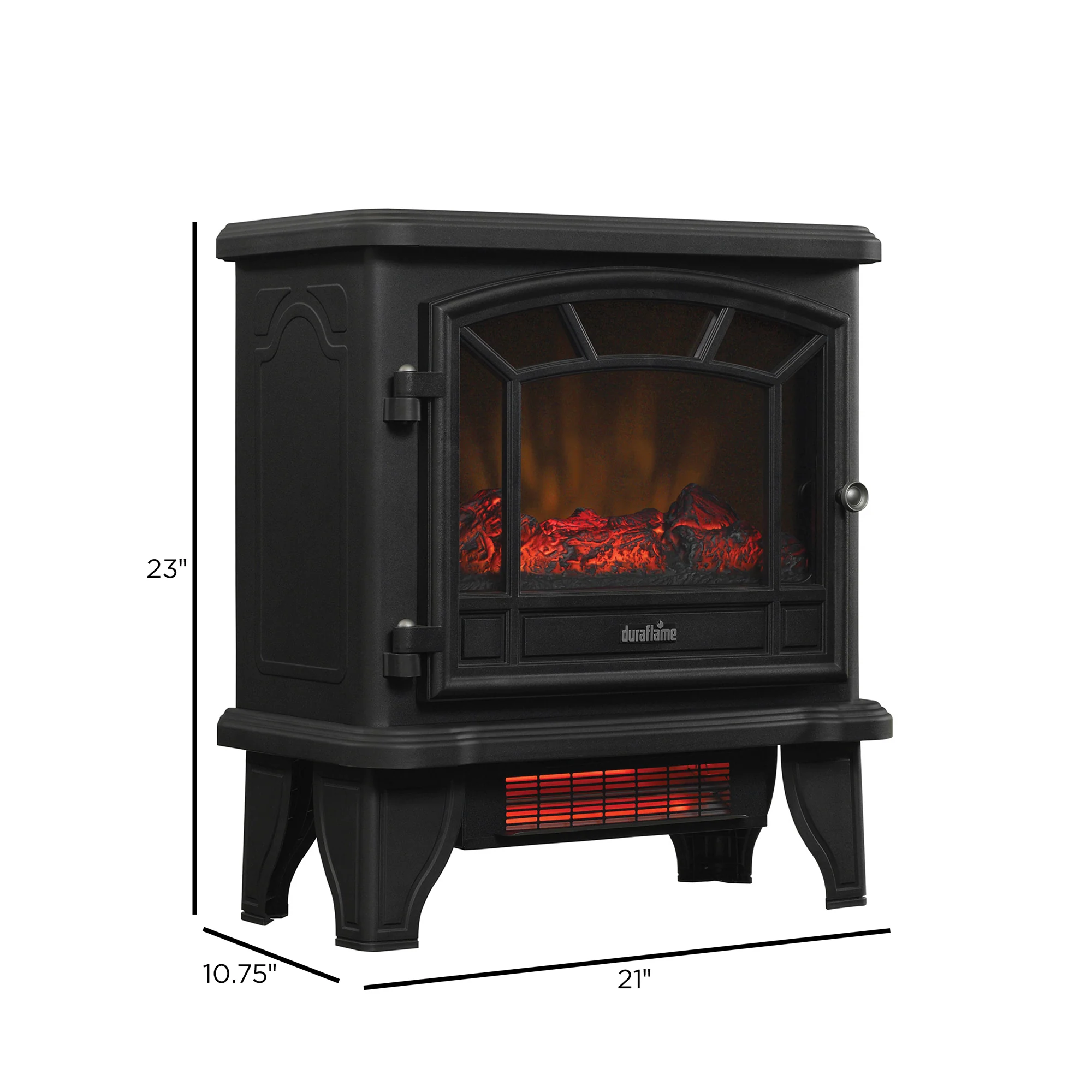duraflame® Electric Fireplace Stove Heater with Temperature Dial - Image 8