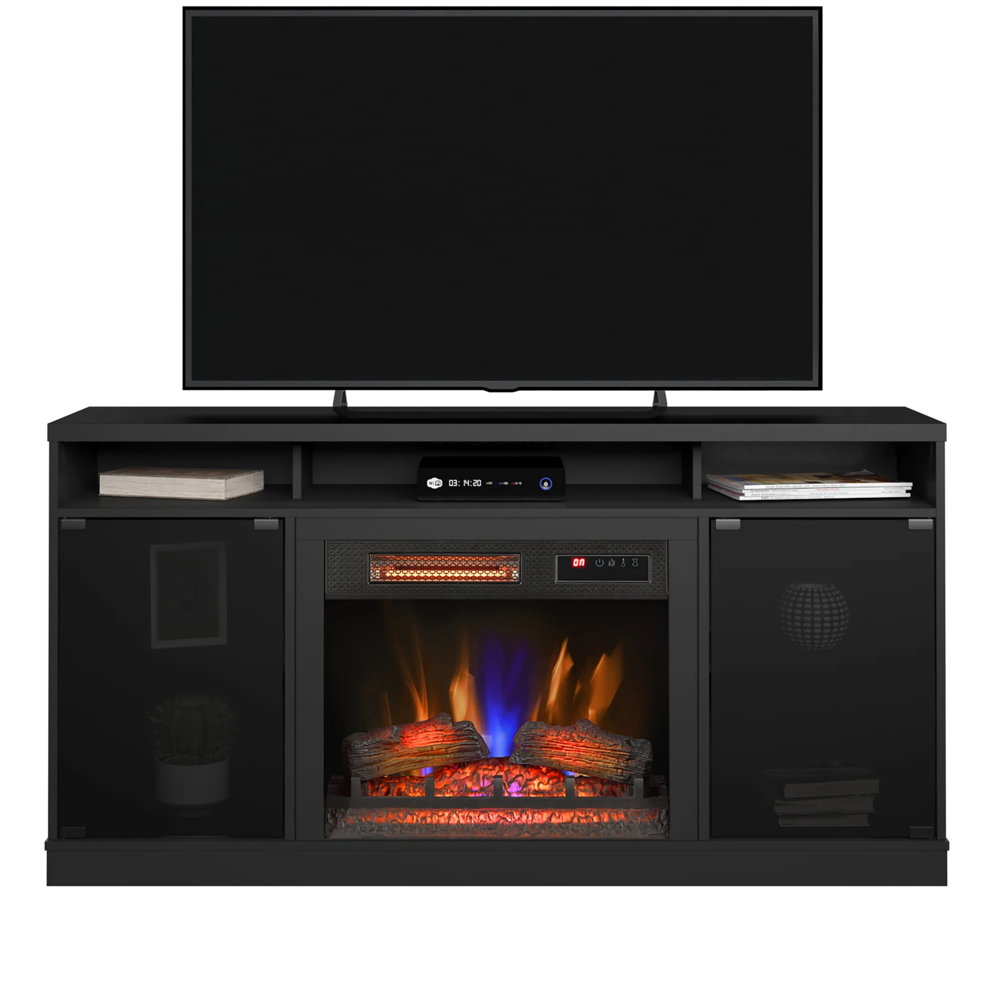 duraflame® Electric Fireplace TV Stand with Modern LED Accent Lighting & Remote - Image 11