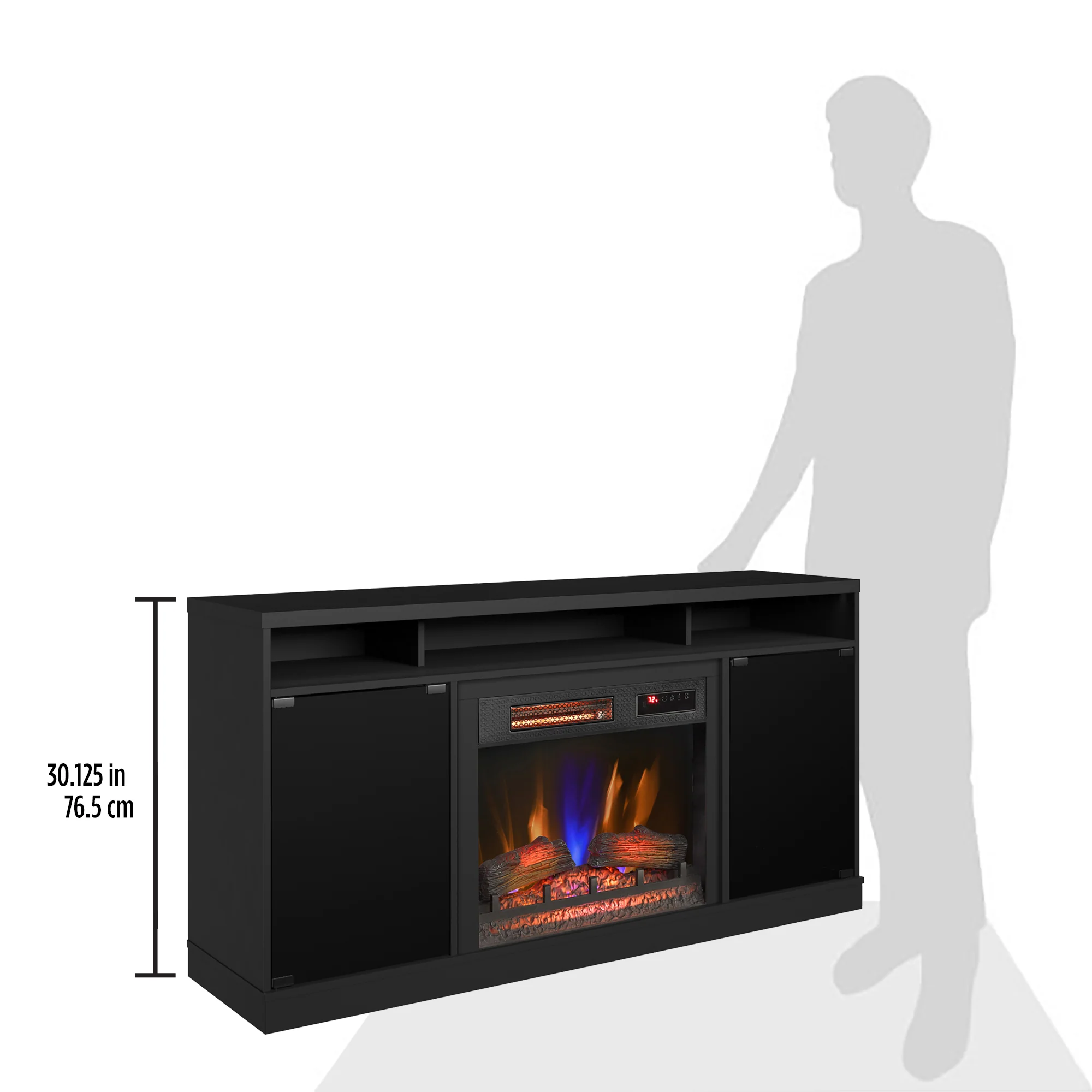 duraflame® Electric Fireplace TV Stand with Modern LED Accent Lighting & Remote - Image 4