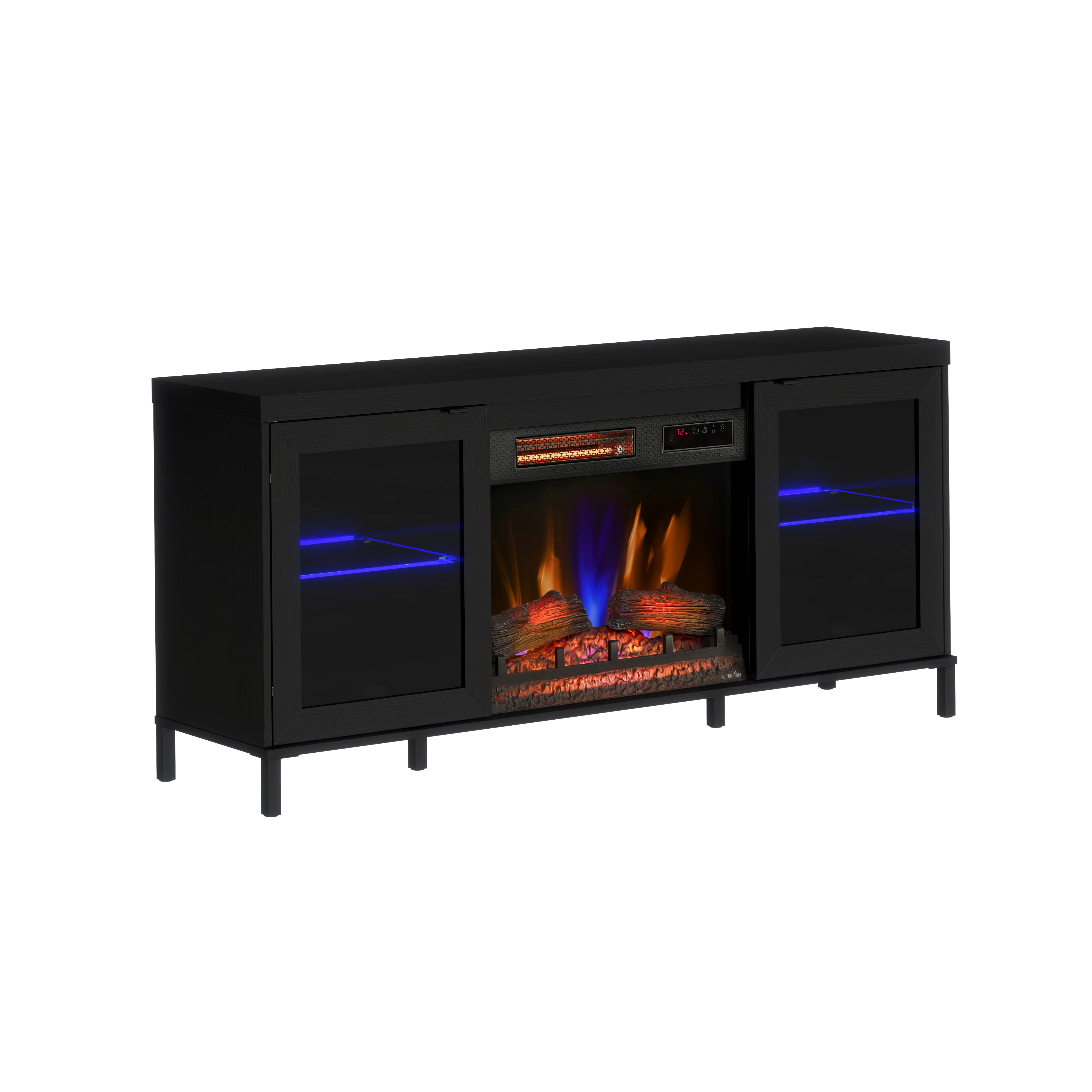 duraflame® Electric Fireplace TV Stand with Modern LED Lights and Storage - Image 12